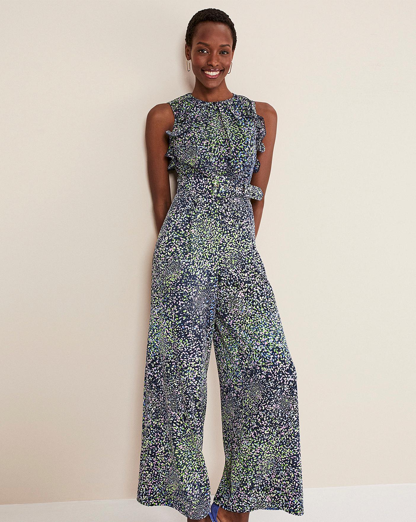 【PHASE EIGHT】Lucille Ruffle Wide Leg ジャンプスーツ Petite Lucille Ruffle Wide Leg Jumpsuit | Phase Eight UK |