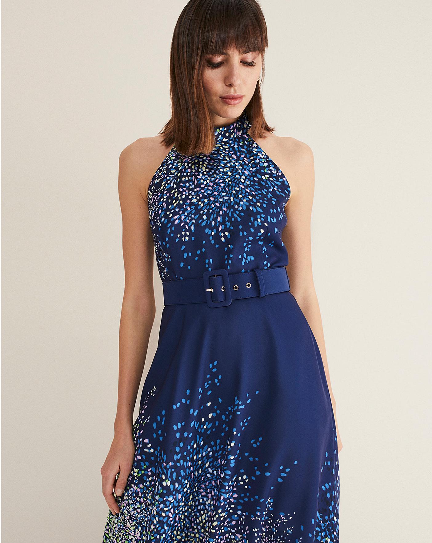 Lipsy high neck outlet embellished swing dress