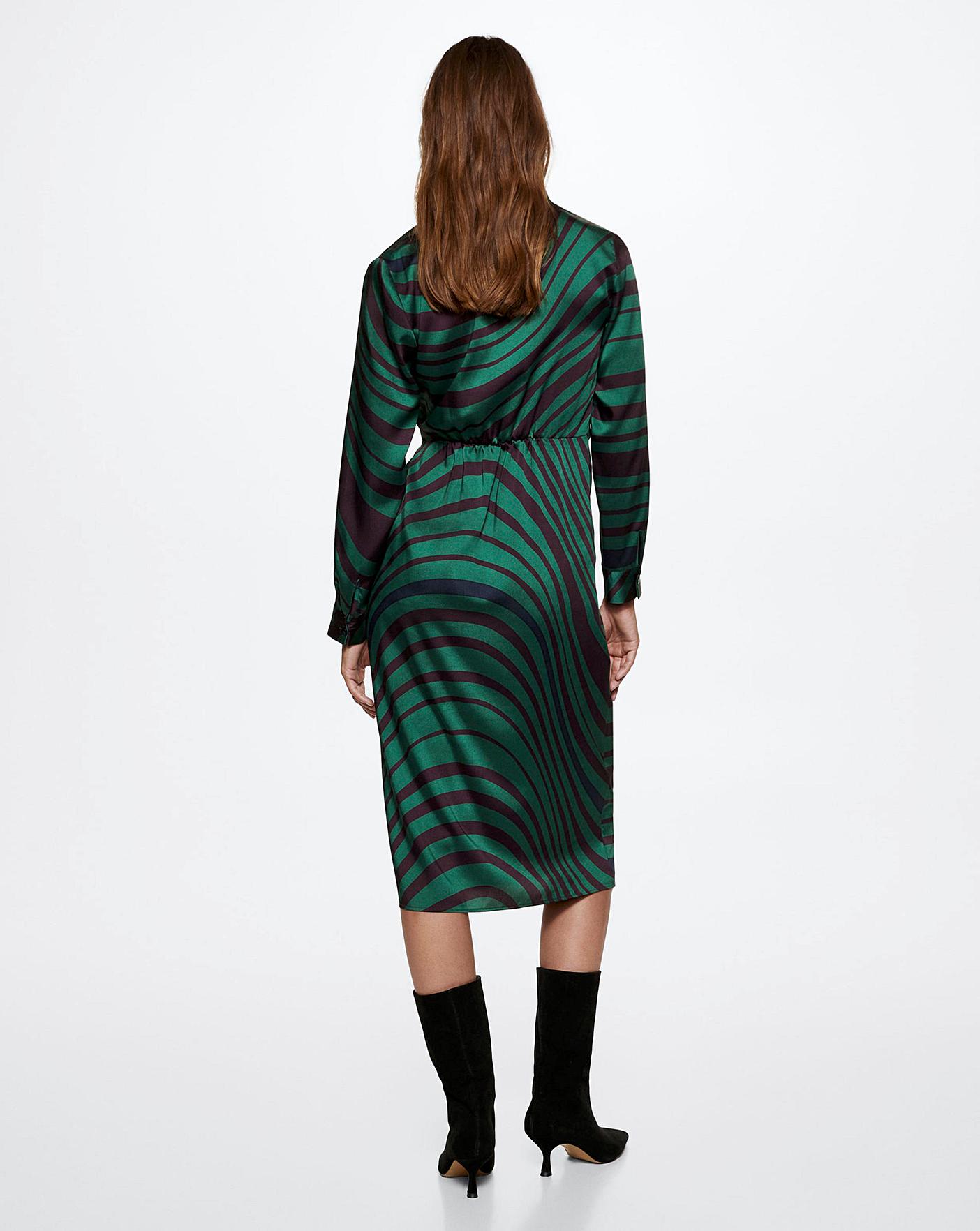 Topshop green zebra store dress