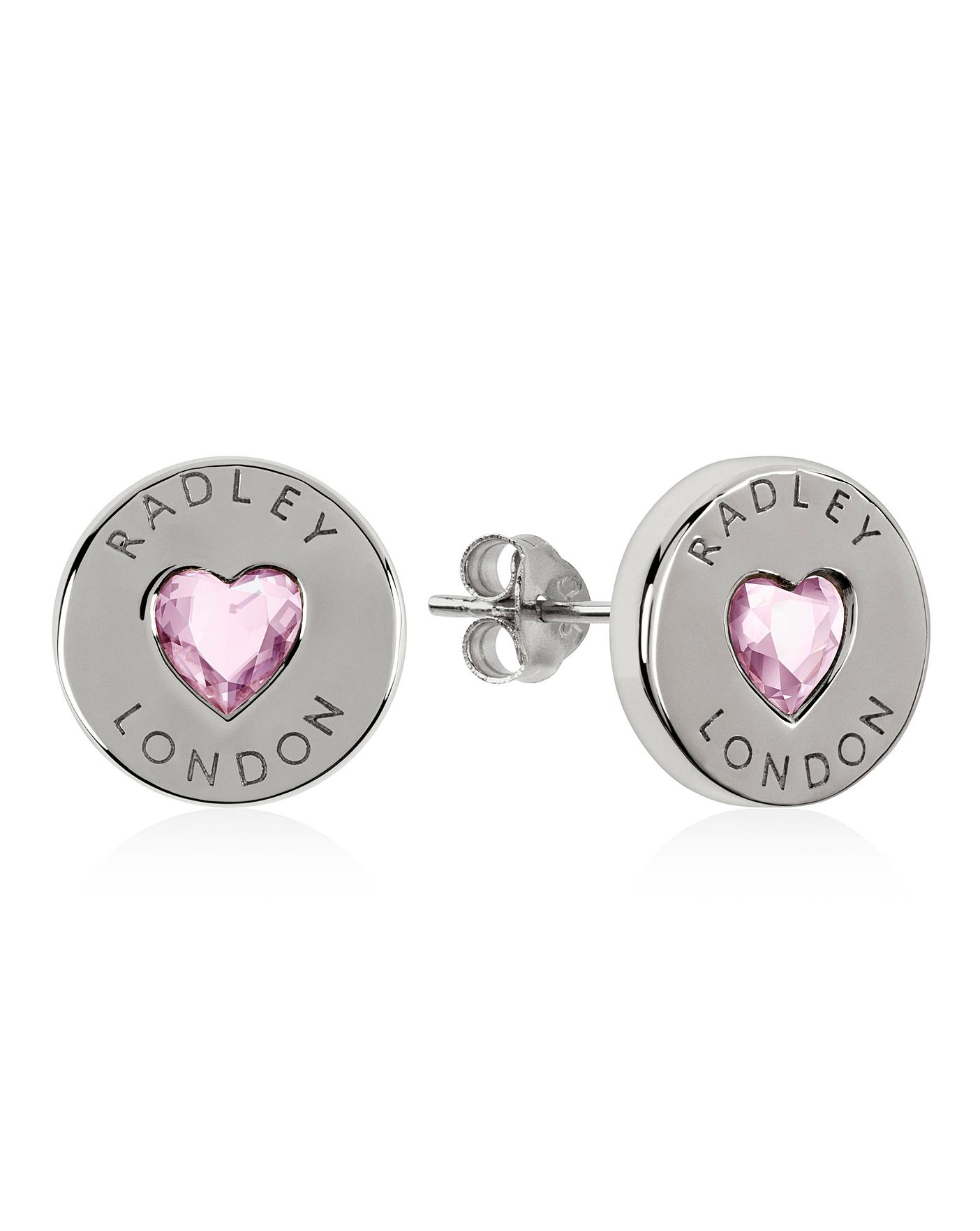 Radley Sterling Silver Heart Earrings J D Williams