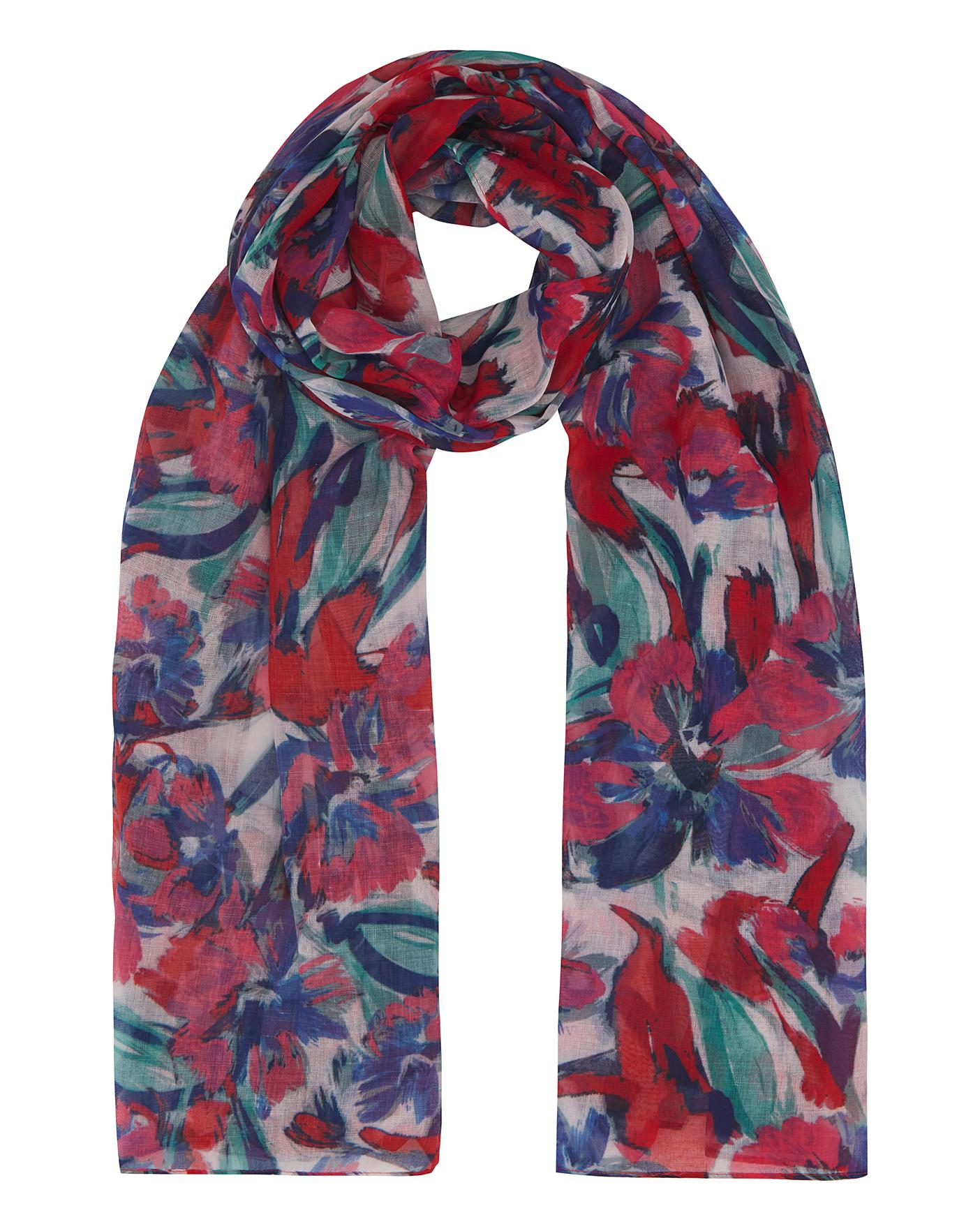 Floral Blooms Lightweight Scarf | J D Williams