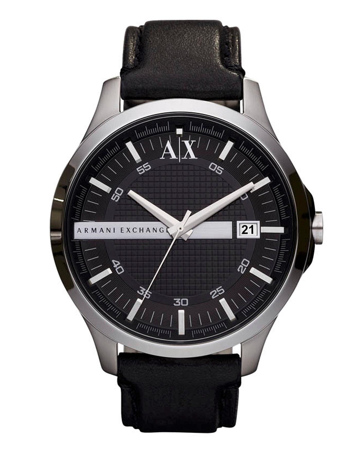 armani exchange black mens watch