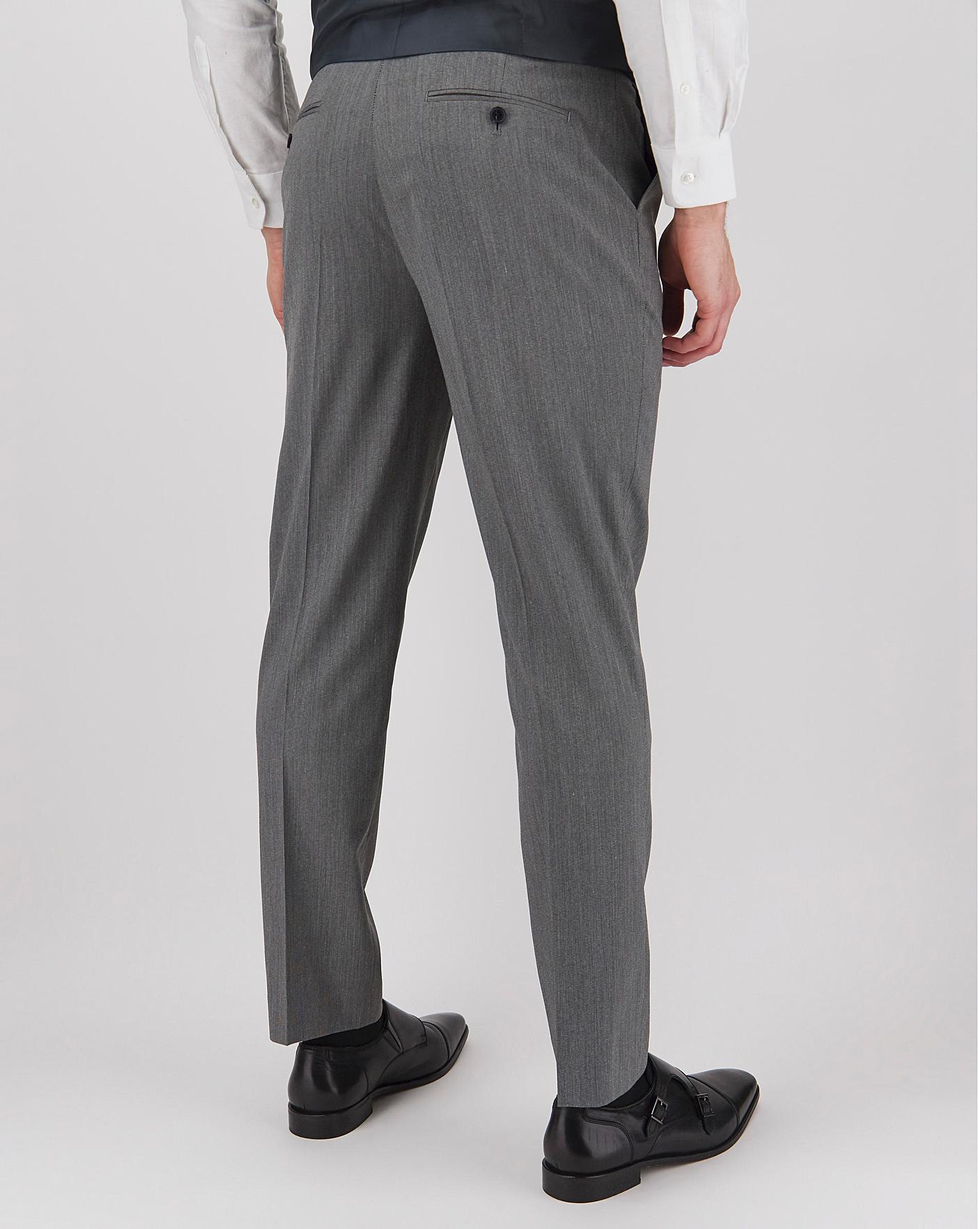 Buy ARROW Dark Grey Mens Flat Front Slim Fit Trousers | Shoppers Stop