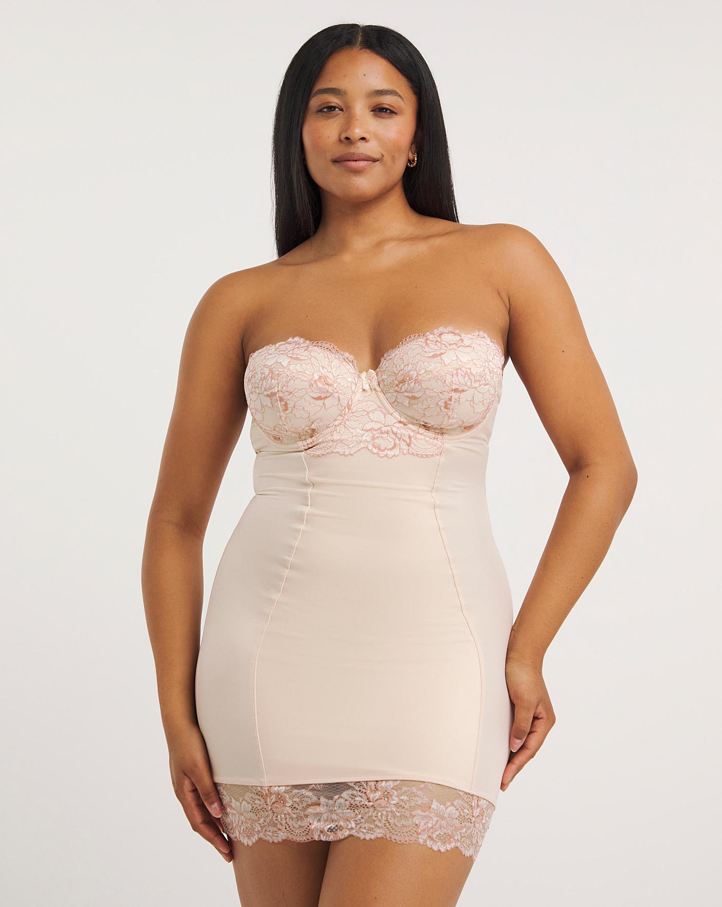 Strapless sculpting shaper with lace