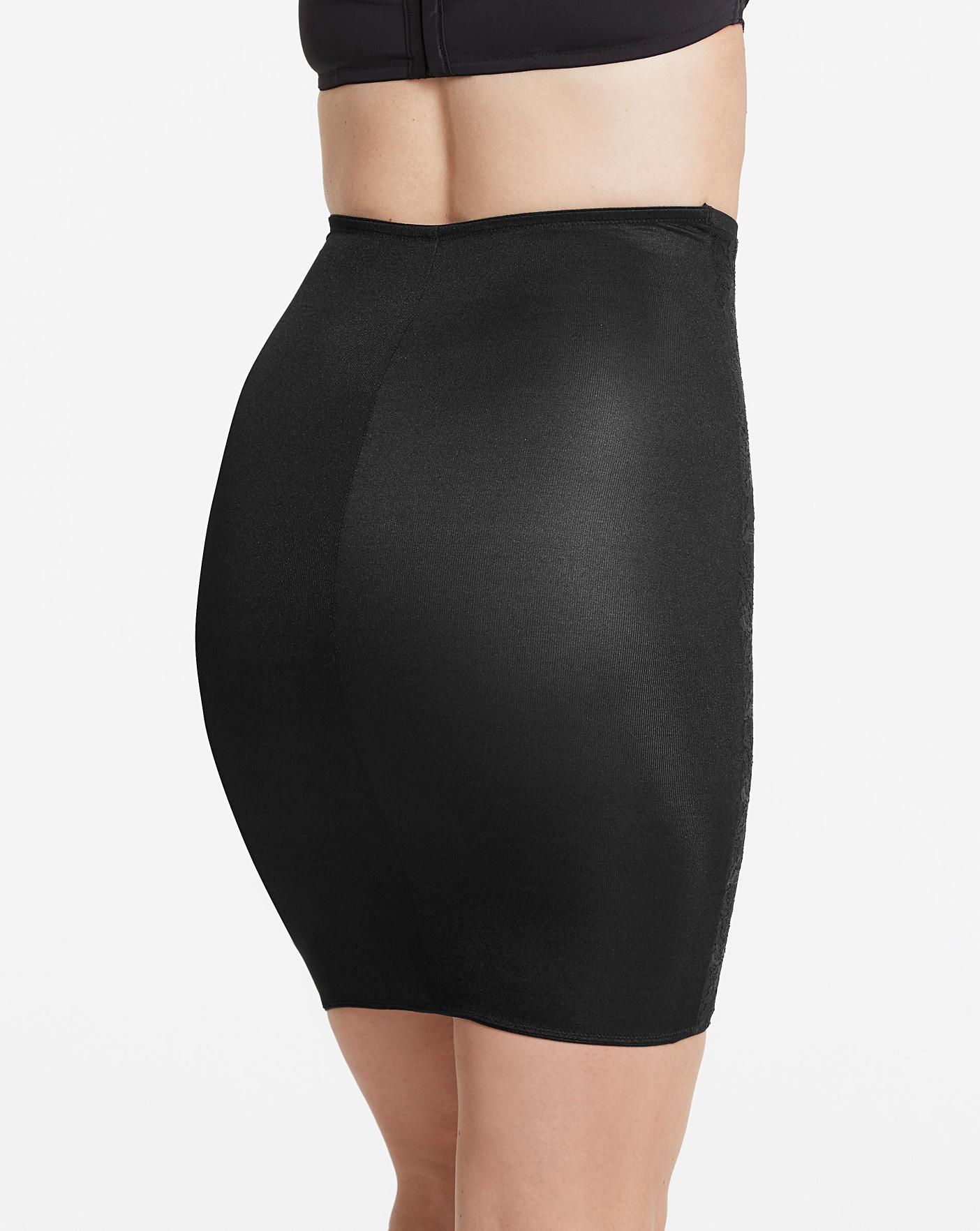 black half slip with lace trim