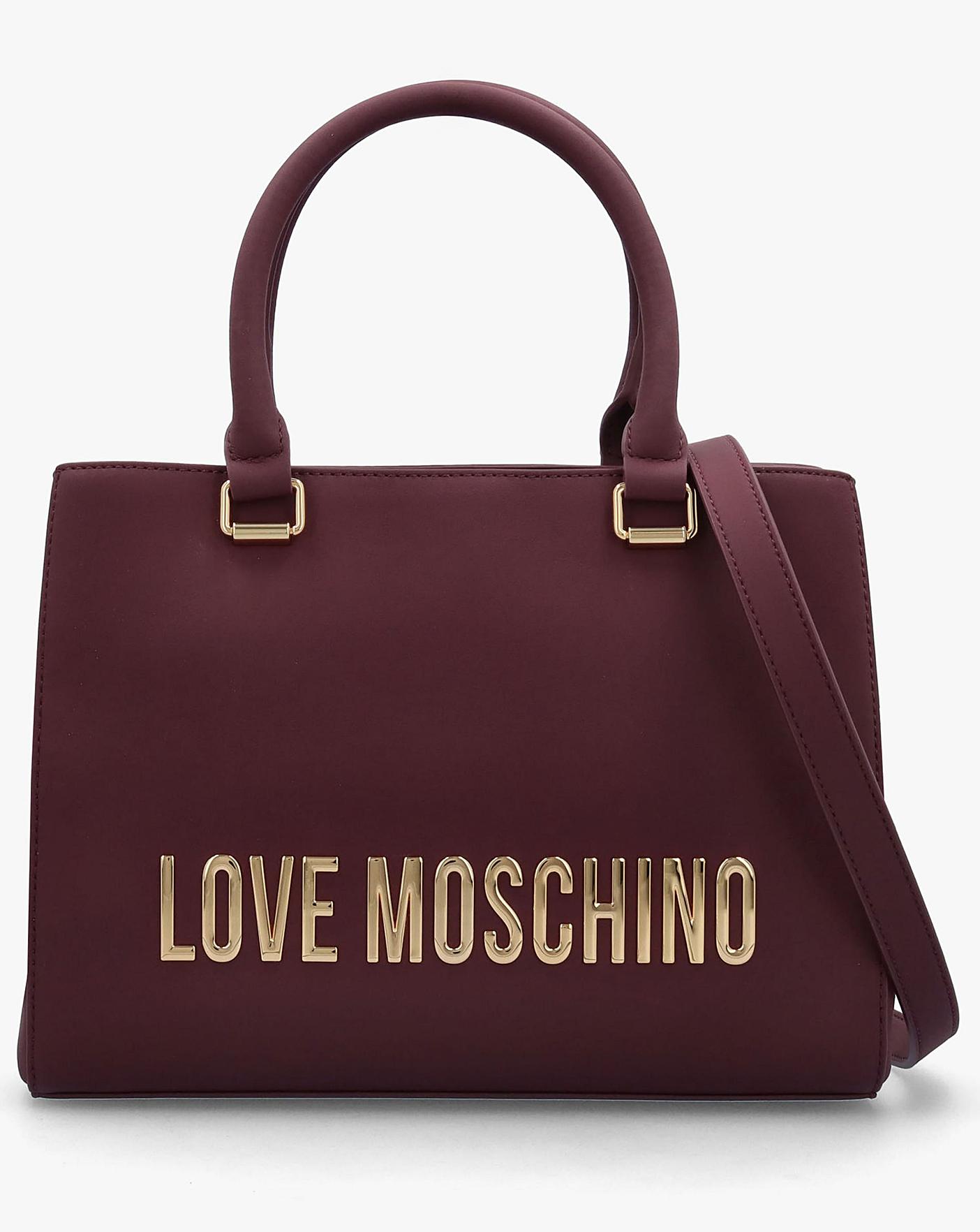 Love Moschino Burgundy Bag Love Moschino Women's Quilted Bowling