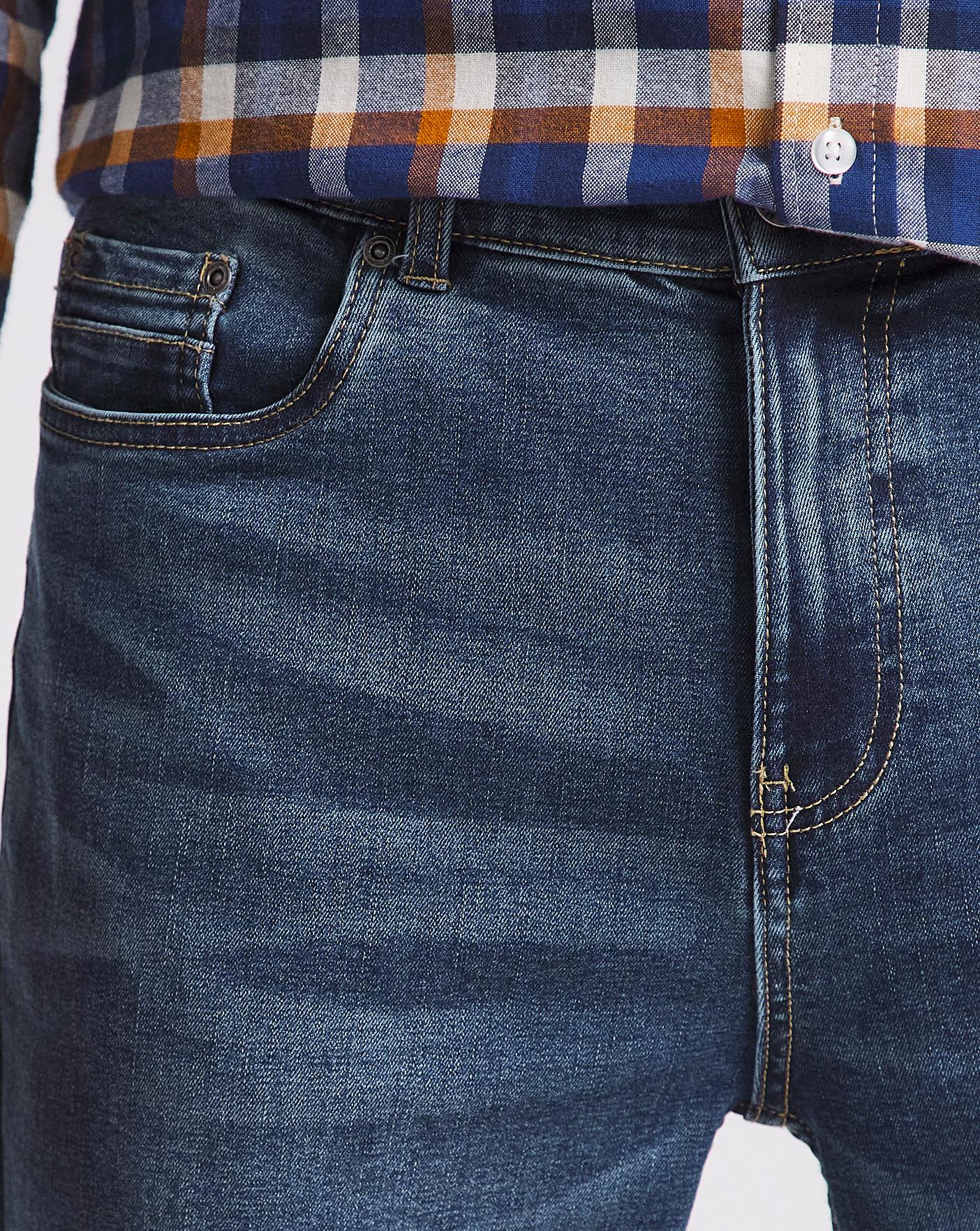 Stonewash Bootcut Fit Stretch Jeans 