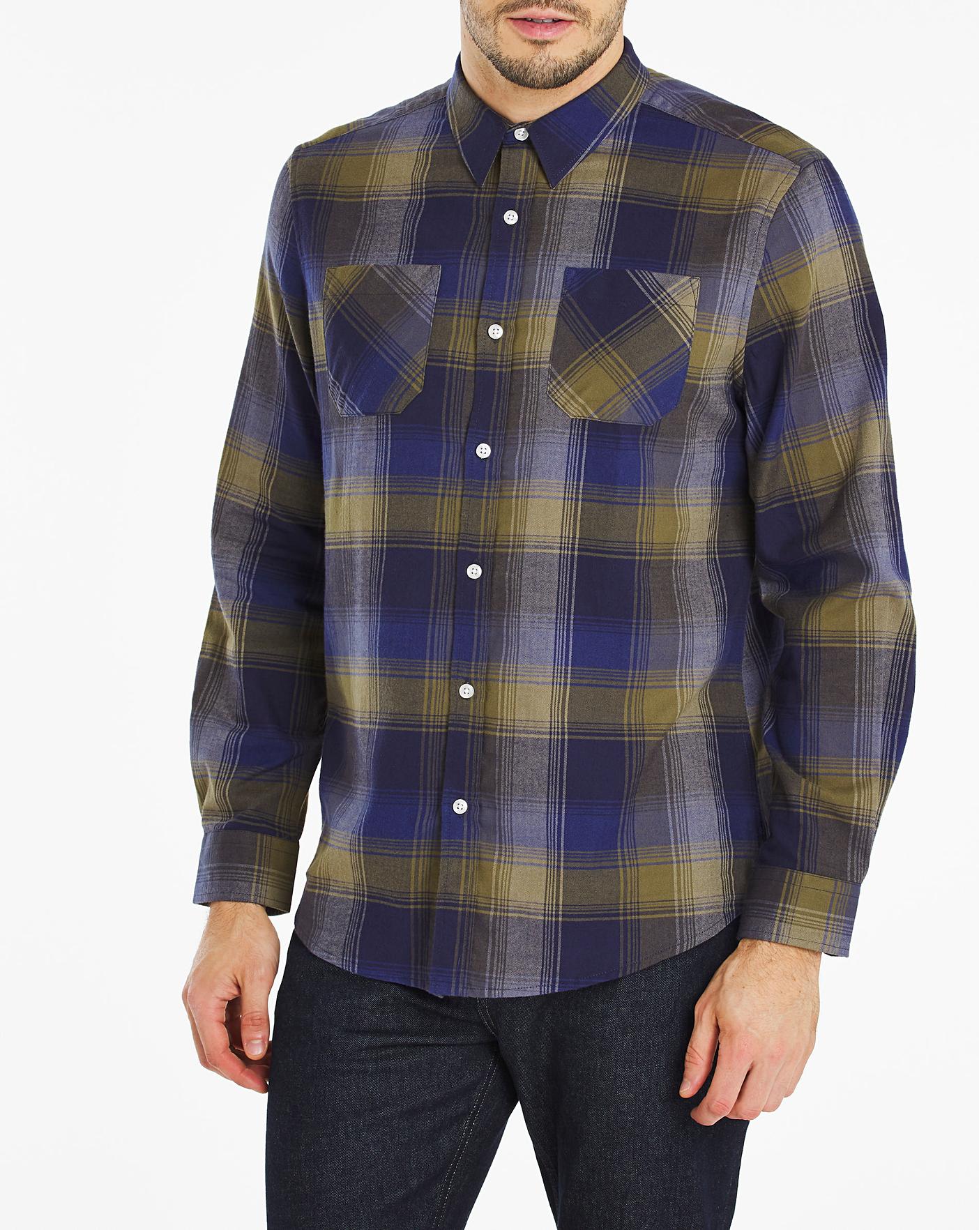 denim and flannel shirt