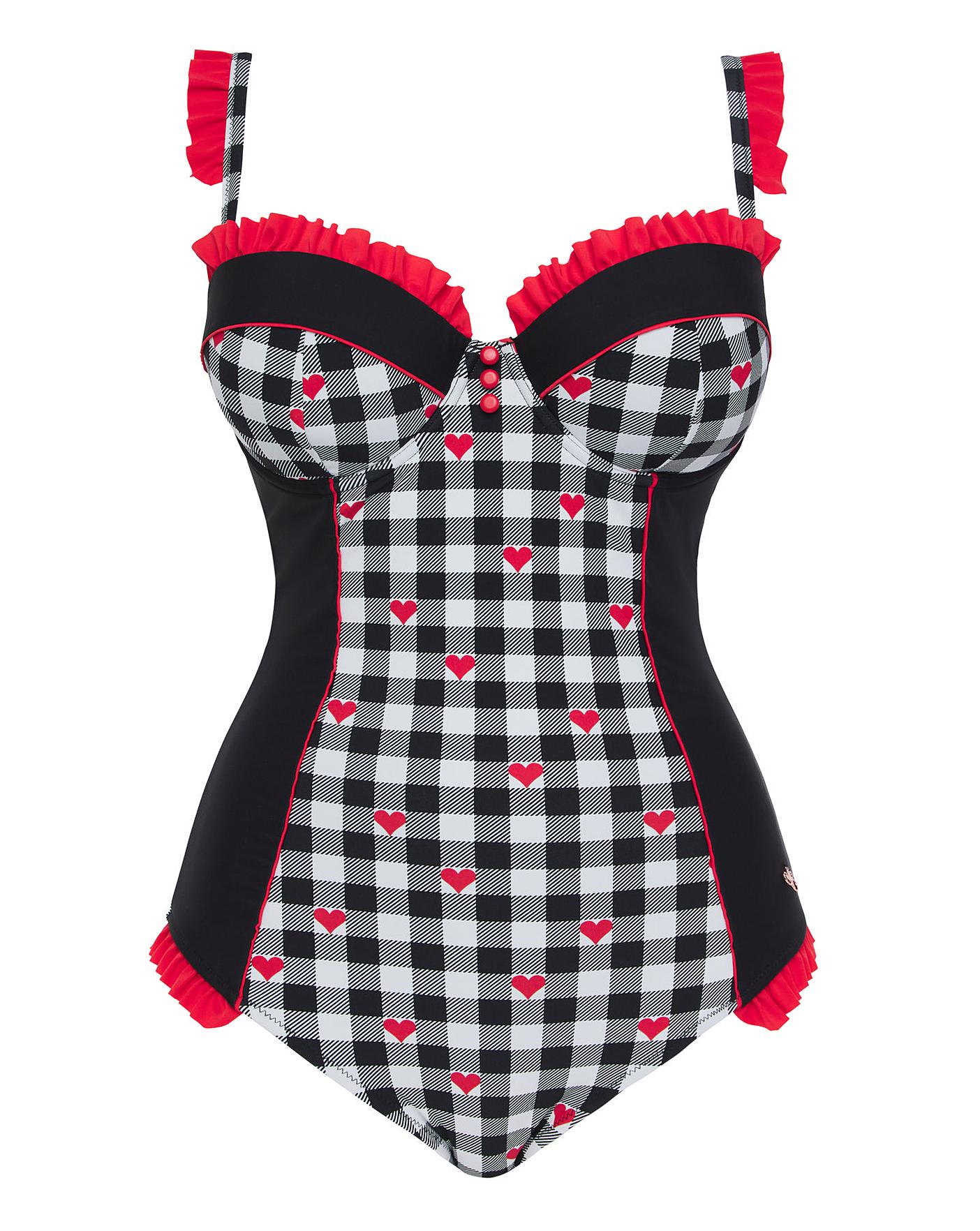 Joe Browns Gingham Wired Swimsuit J D Williams