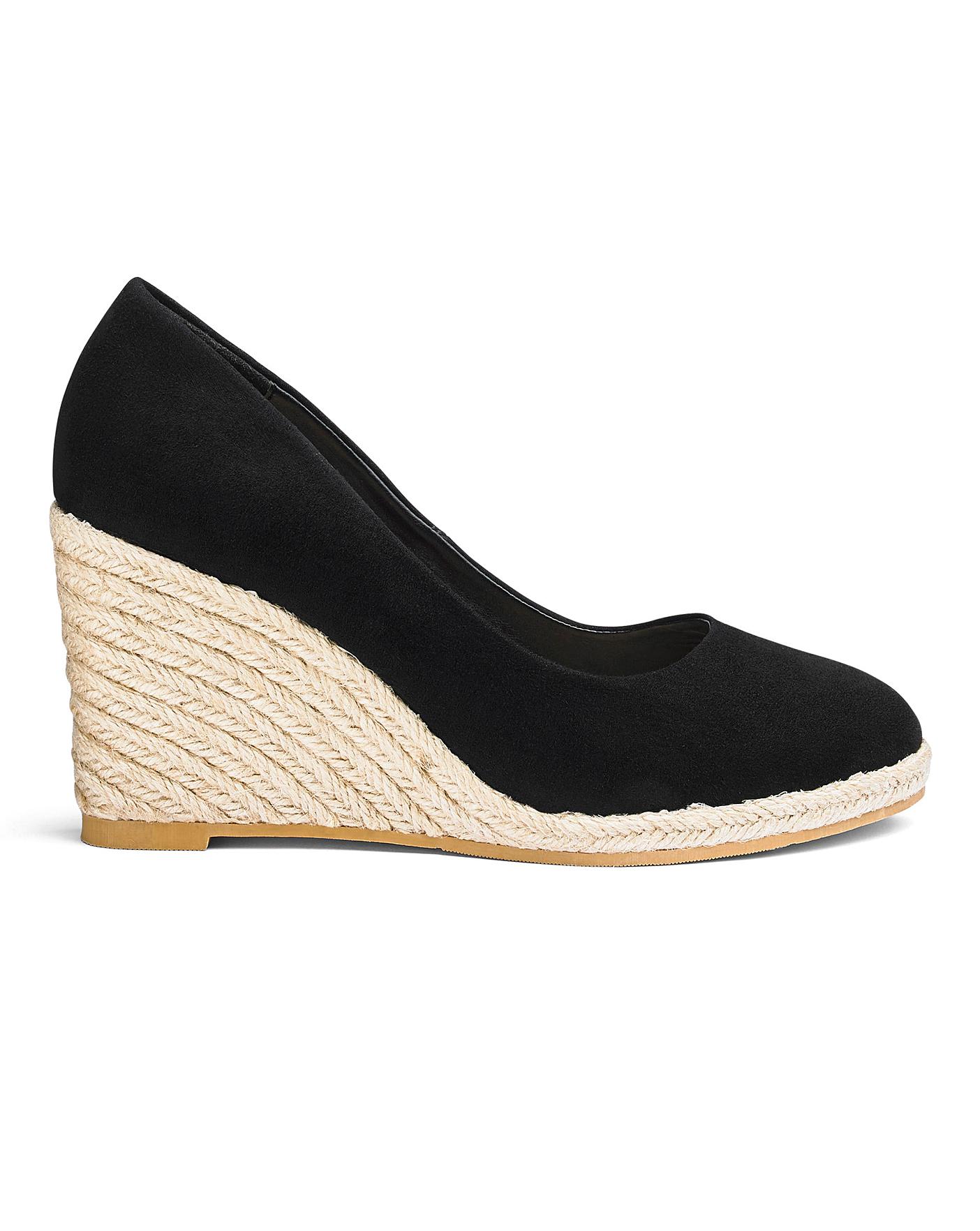 wide fit wedge court shoes