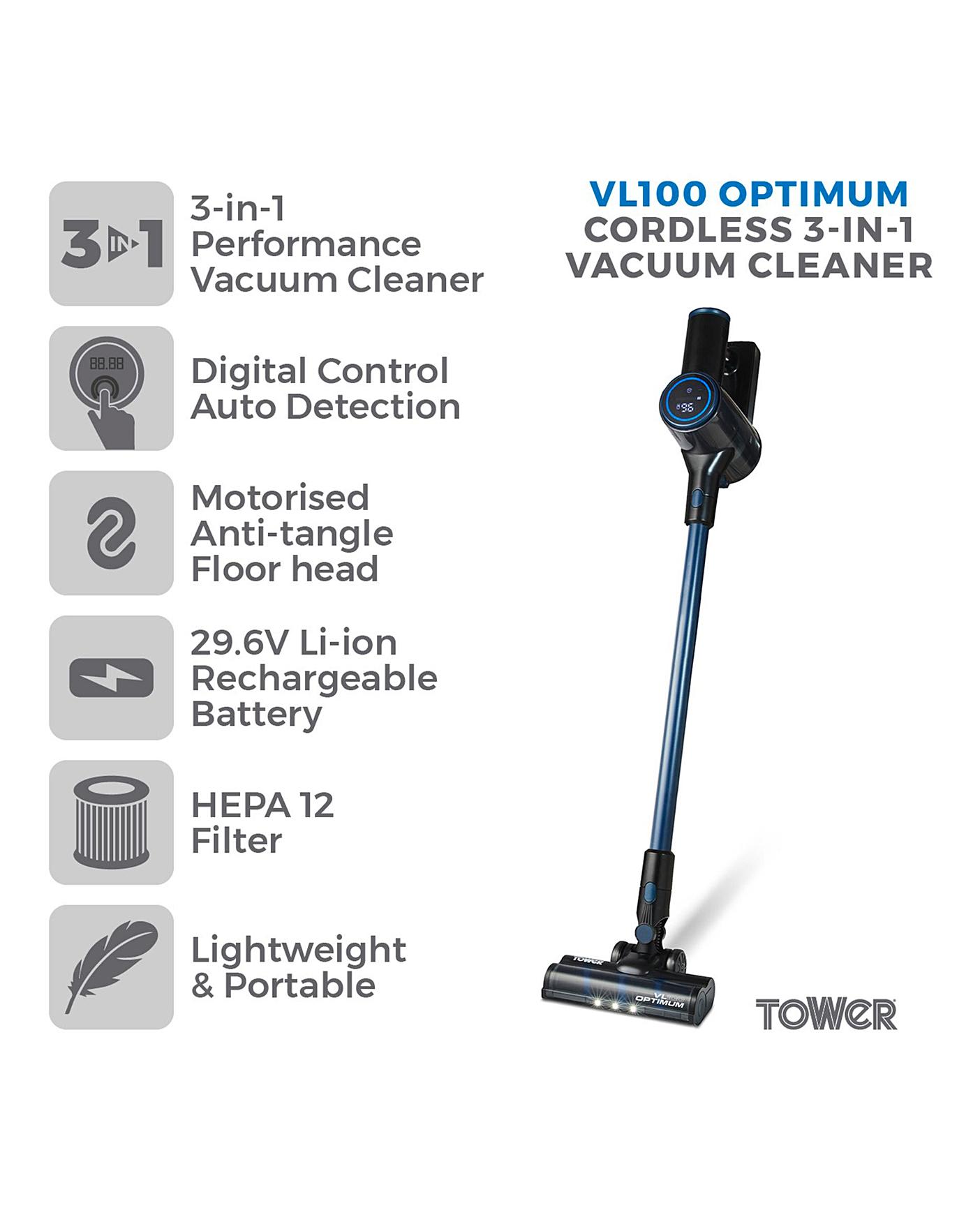 Tower VL100 Optimun Cordless Vacuum J D Williams