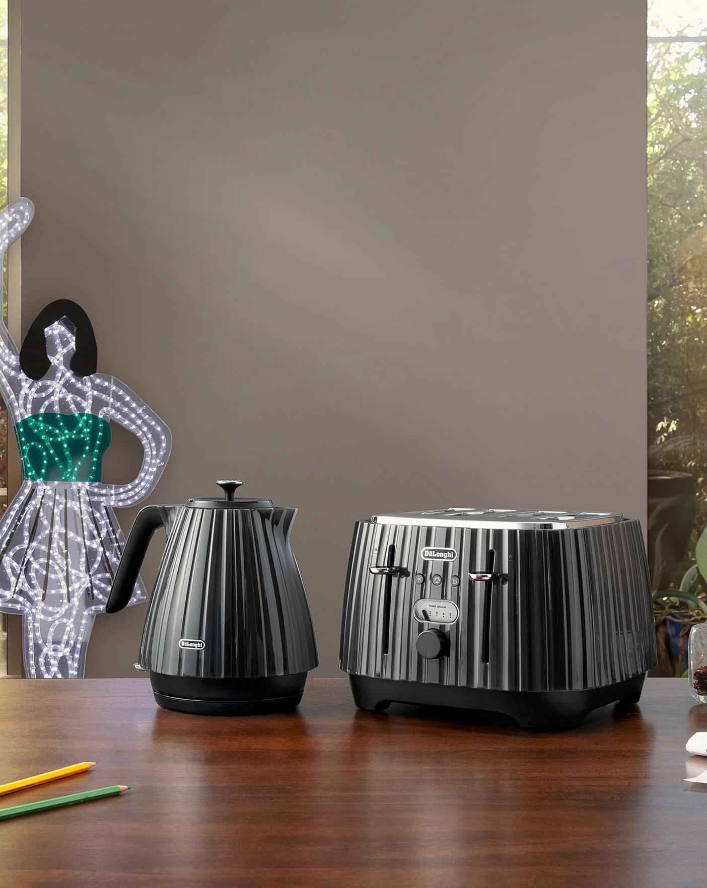 Alessi Plissé 6 Setting Designer Electric Toaster - Black