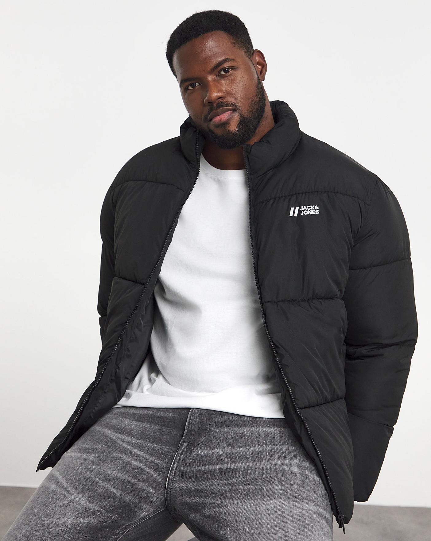 Jack and jones puffer jacket black online