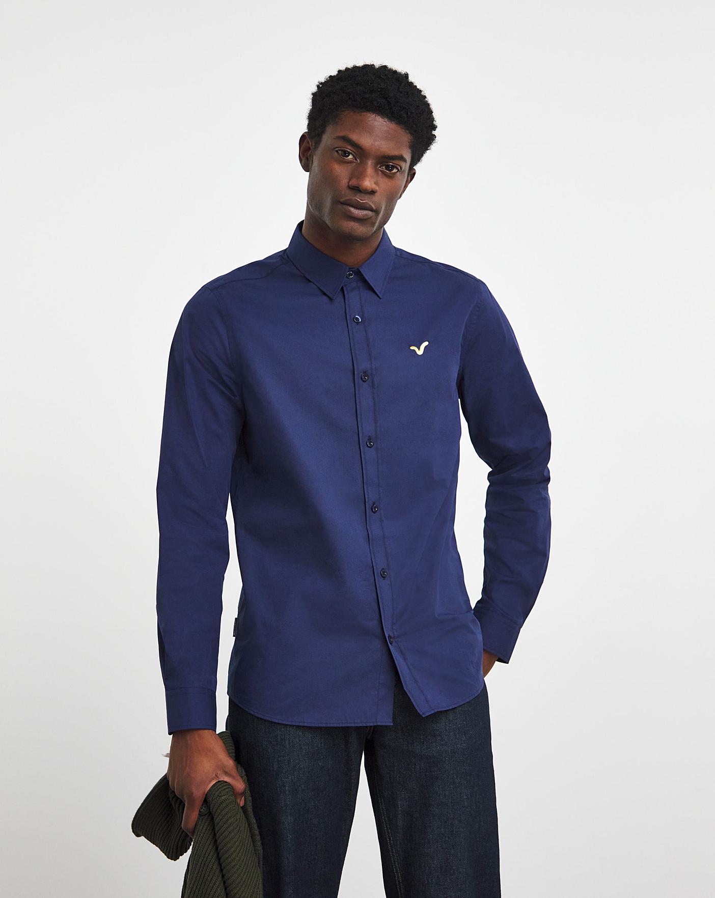 Smart casual sale blue shirt