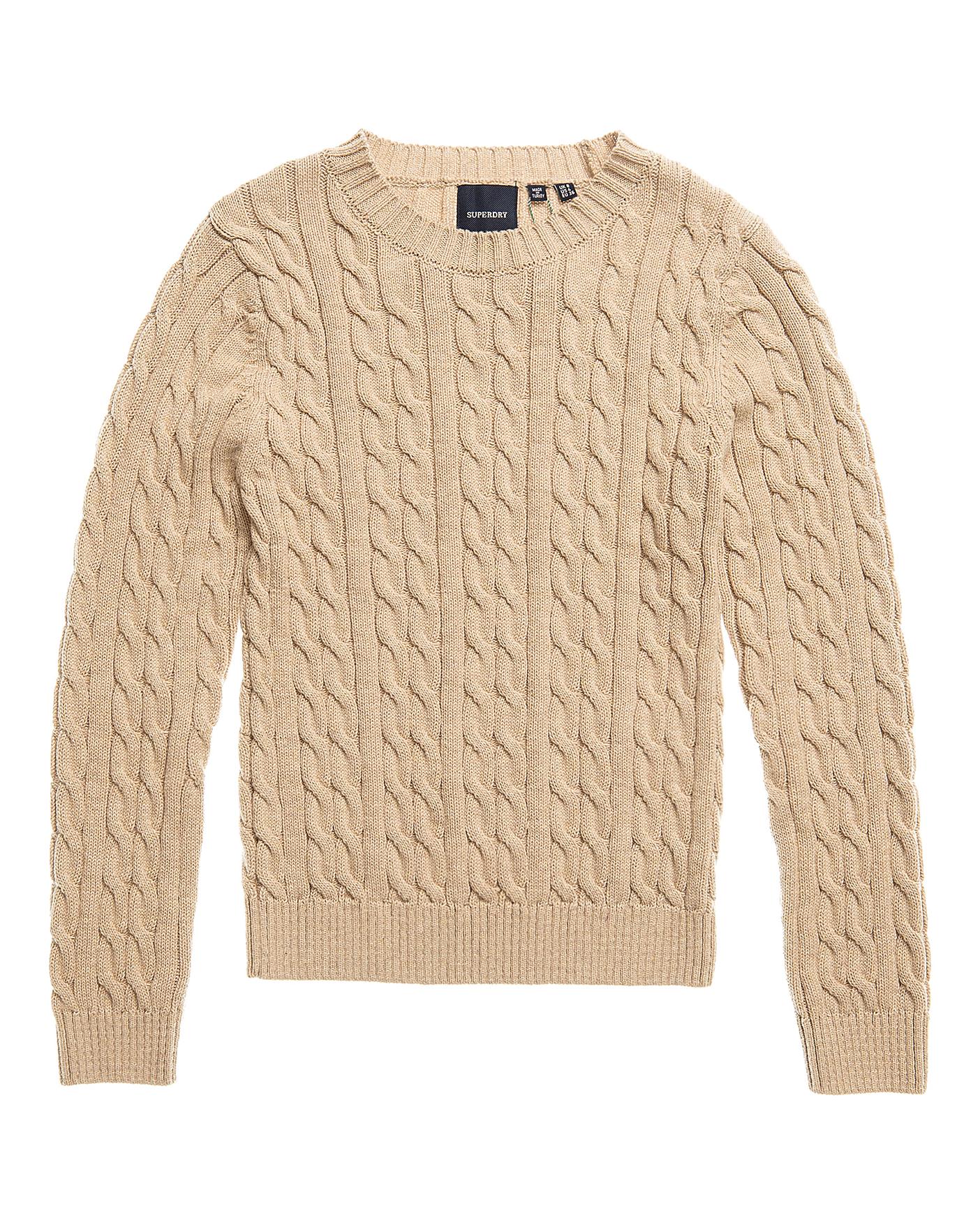 superdry cable knit cardigan