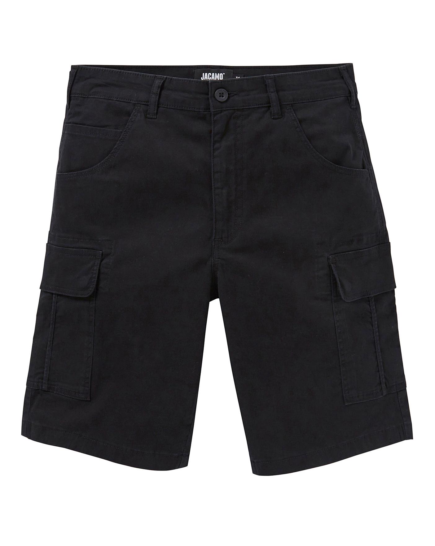 black slim shorts