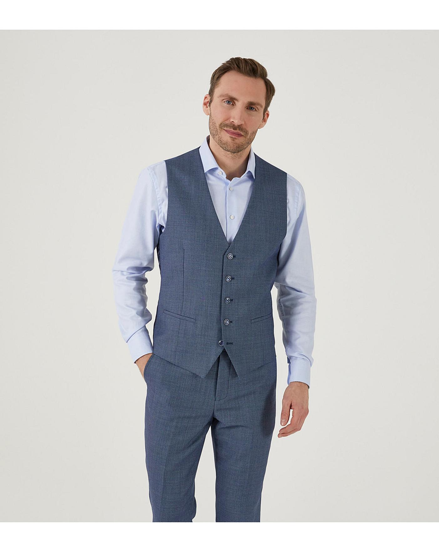 3 Piece Blue Men Tailcoat Suit Formal Groomsman Tuxedo Wedding Best Suit  Custom  eBay