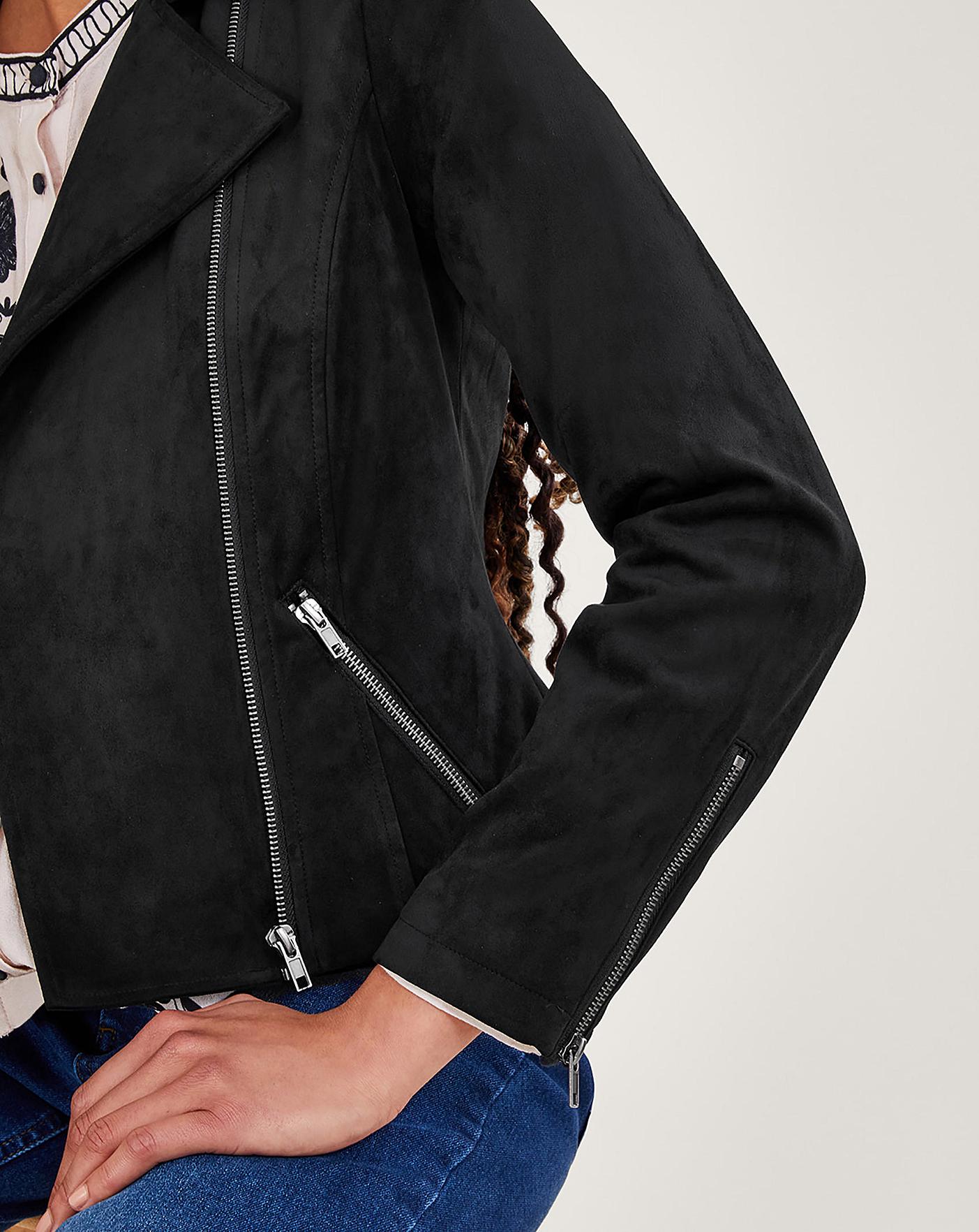 Suede biker jacket hot sale river island