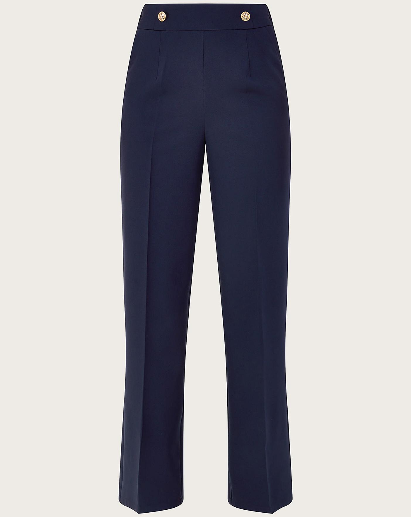 Monsoon Swirl Print Wide Leg Trousers, Blue | £49.00 | Buchanan Galleries