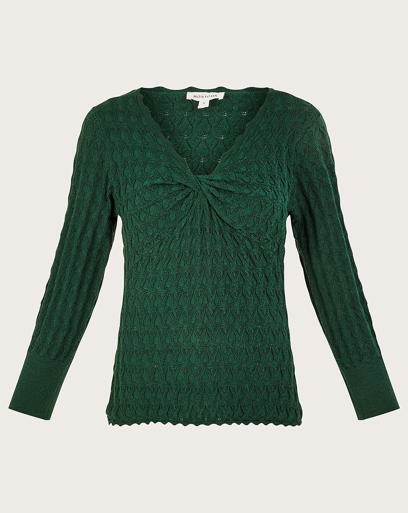 Monsoon Pointelle Stitch Jumper J D Williams