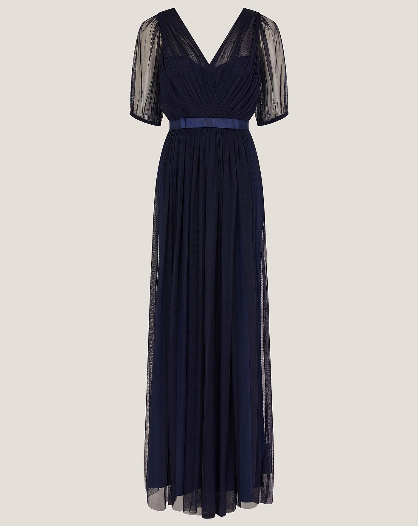 striped maxi dress for women Eloise Blue Striped Maxi Dress