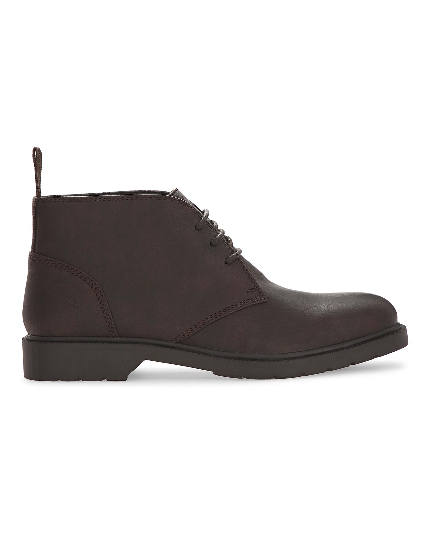 Brown Chunky Chukka Boot Wide Fit