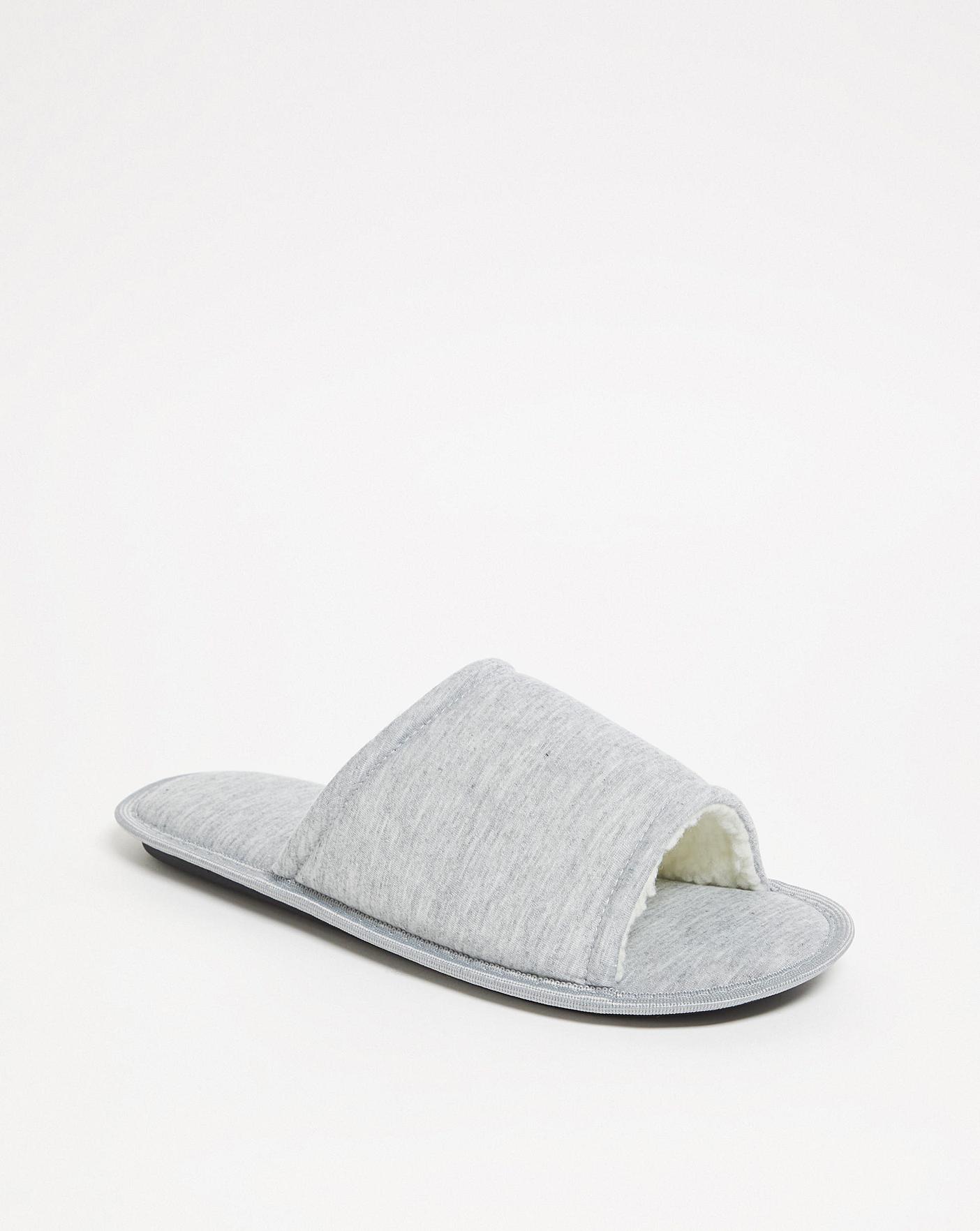 Wide fit discount open toe slippers