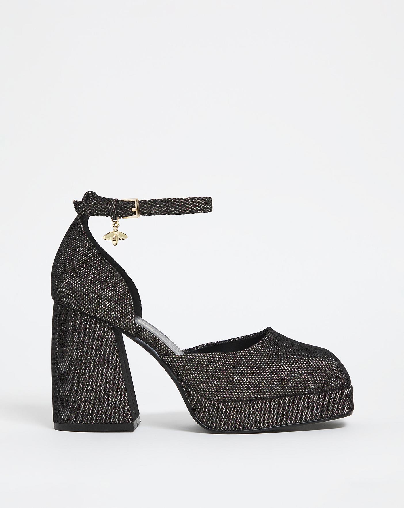 Amazon.com | Womens Bow Heels Closed Pointed Toe Dress Shoes Stiletto Slip  on Wedding Pumps Black | Pumps