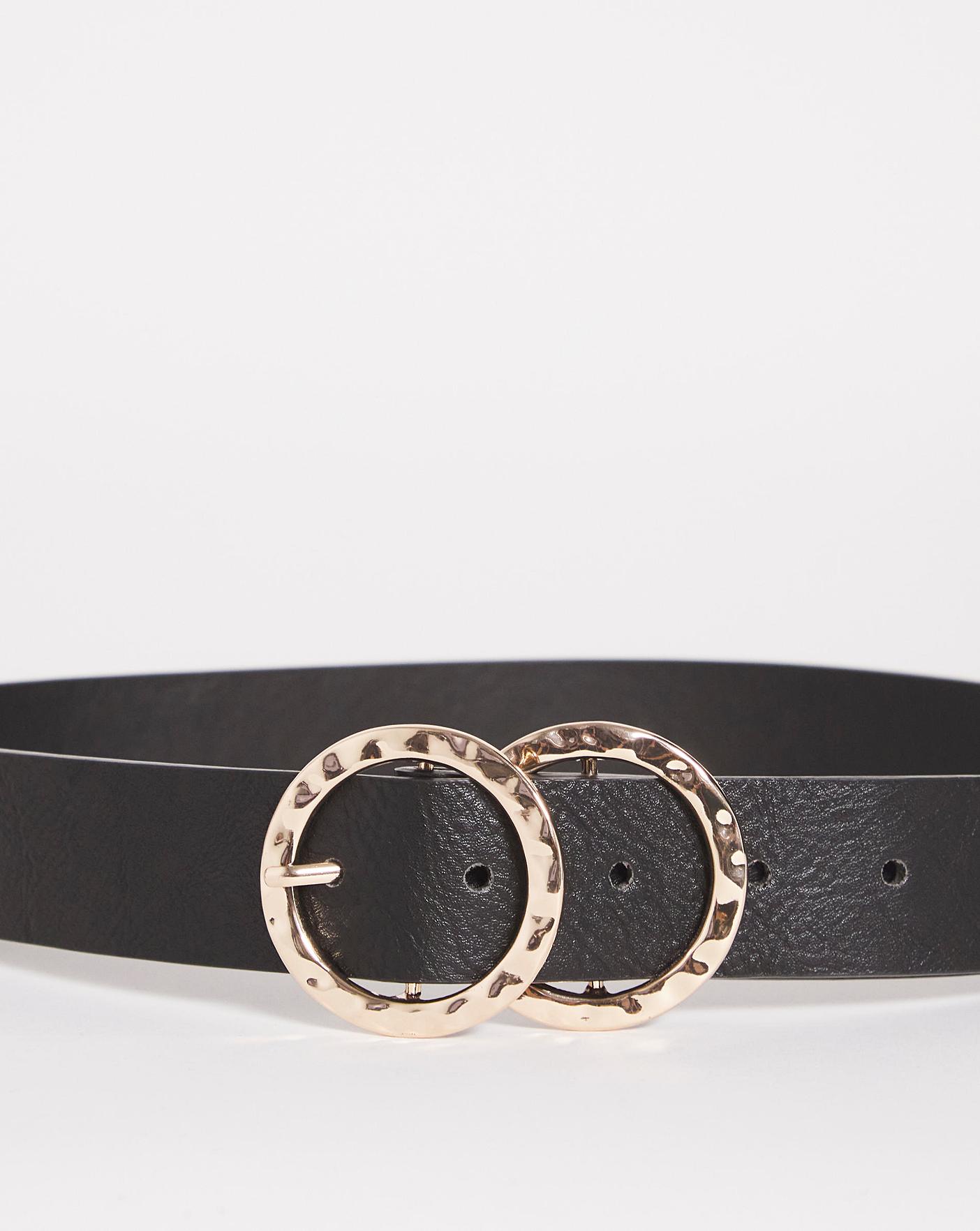 Silver double ring on sale belt