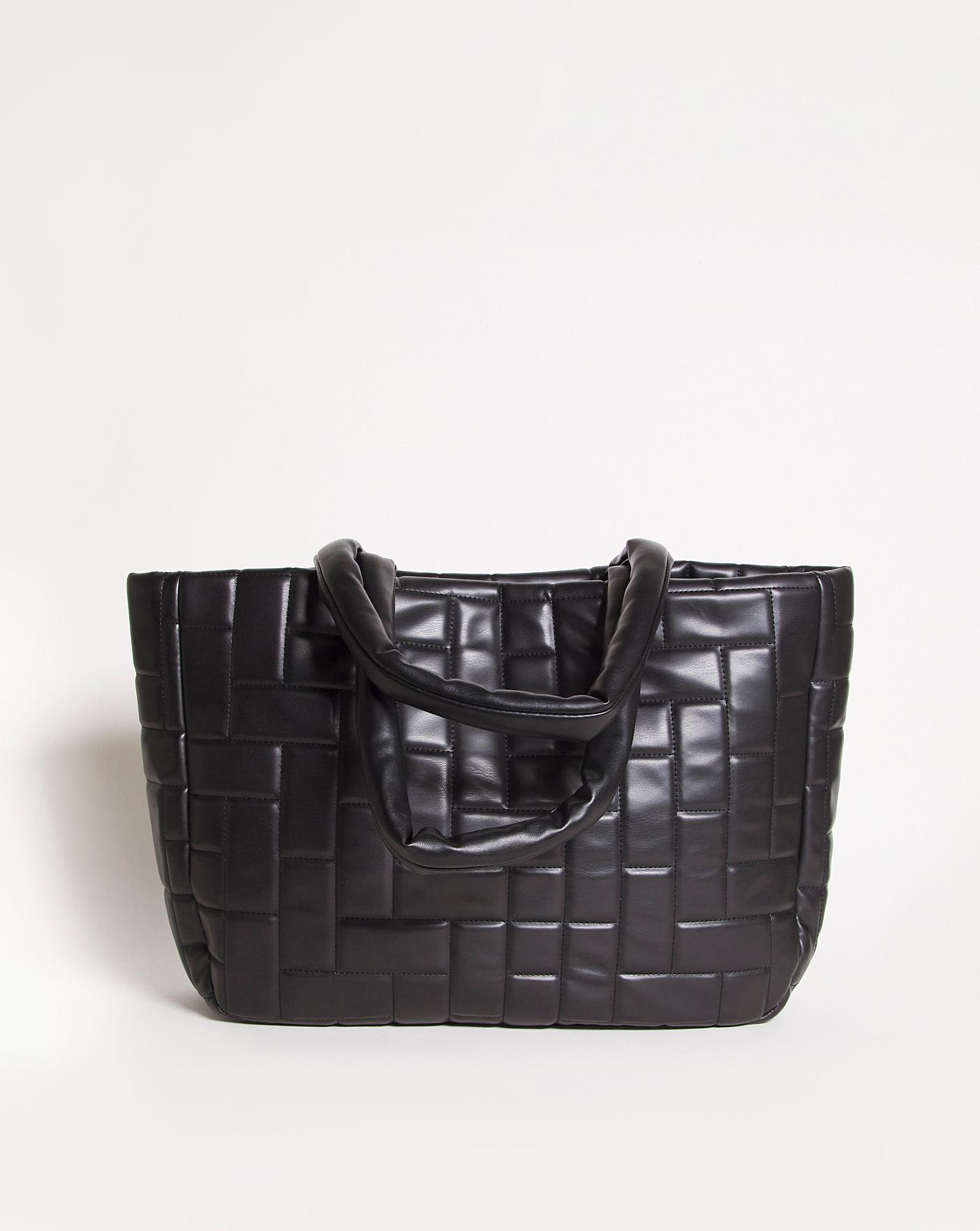 Oversized Quilted Faux Leather Tote Bag Oxendales