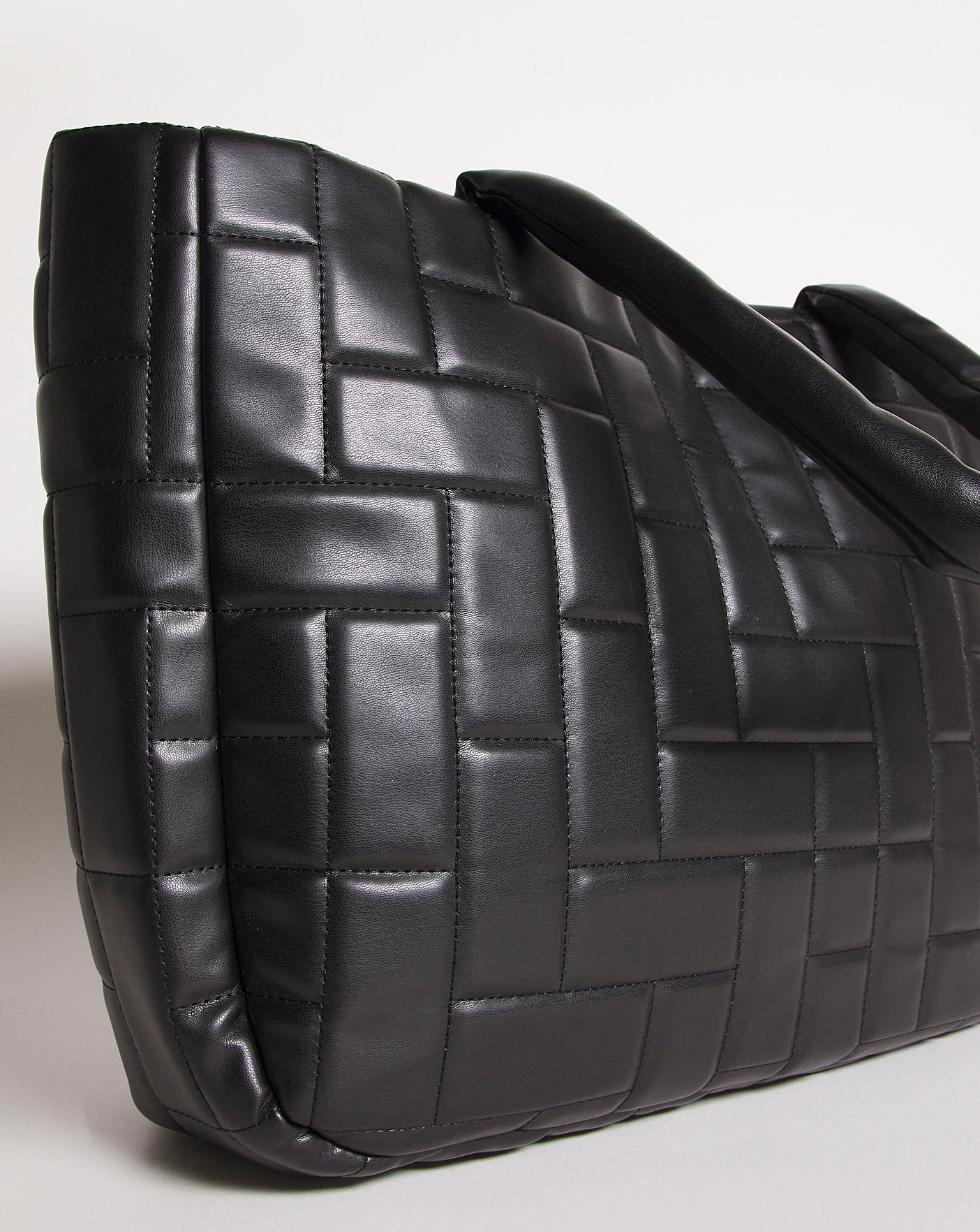 Oversized Quilted Faux Leather Tote Bag Oxendales