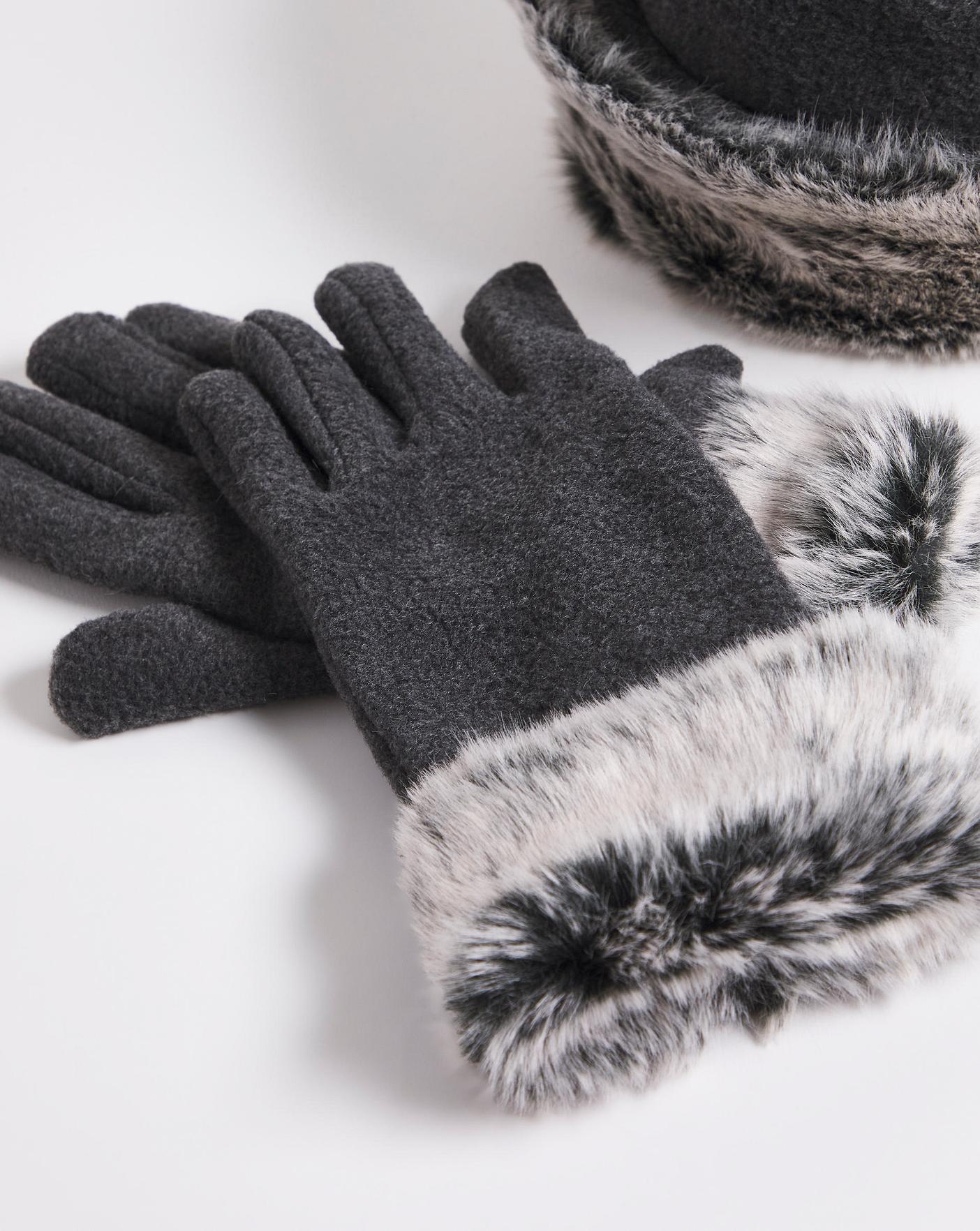 Fur trim store gloves sale