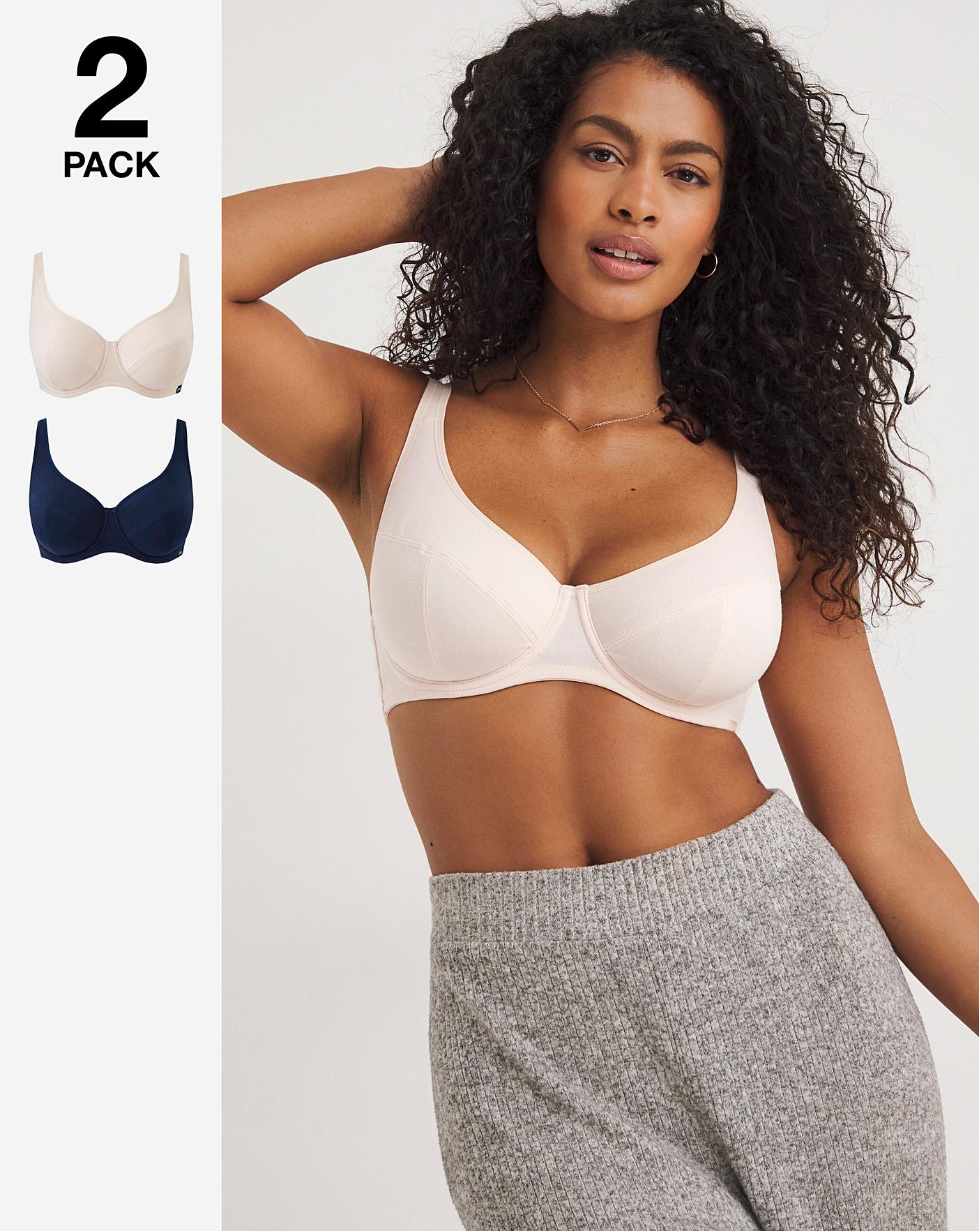 2-pack Non-padded Cotton Bra Tops