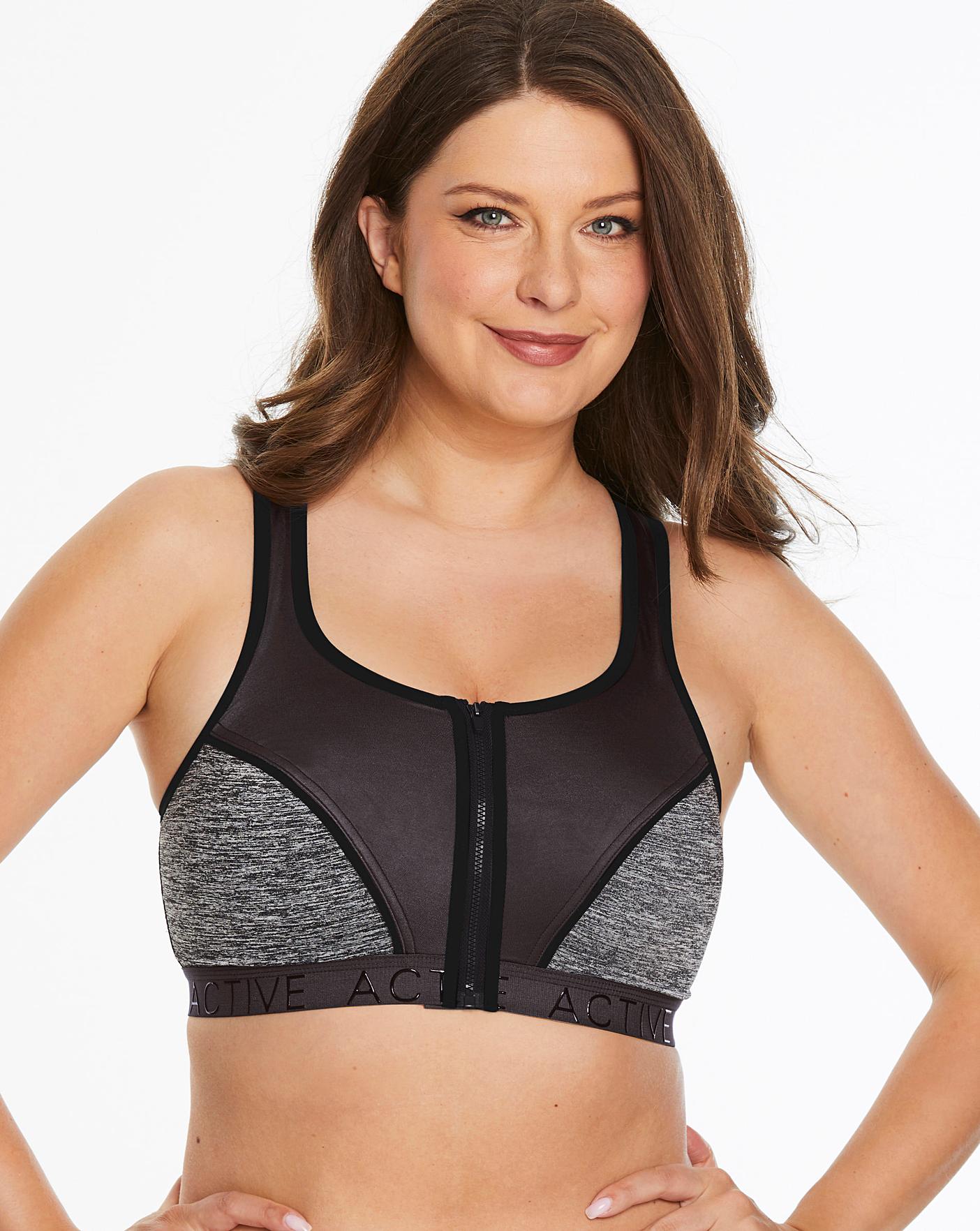 zip up sports bra