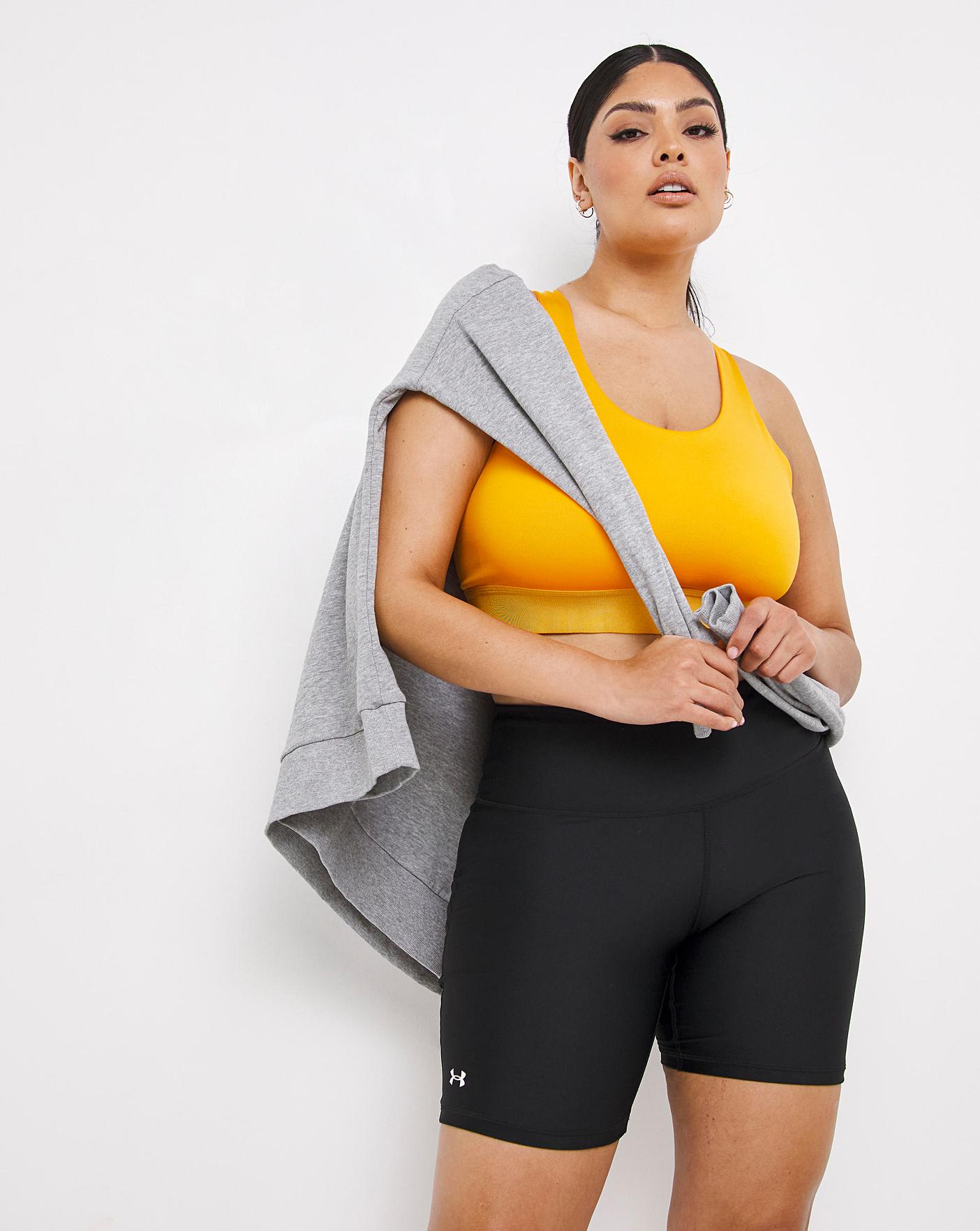 Plus Size Sports Bra And Biker Shorts Set Under Armour Heatgear
