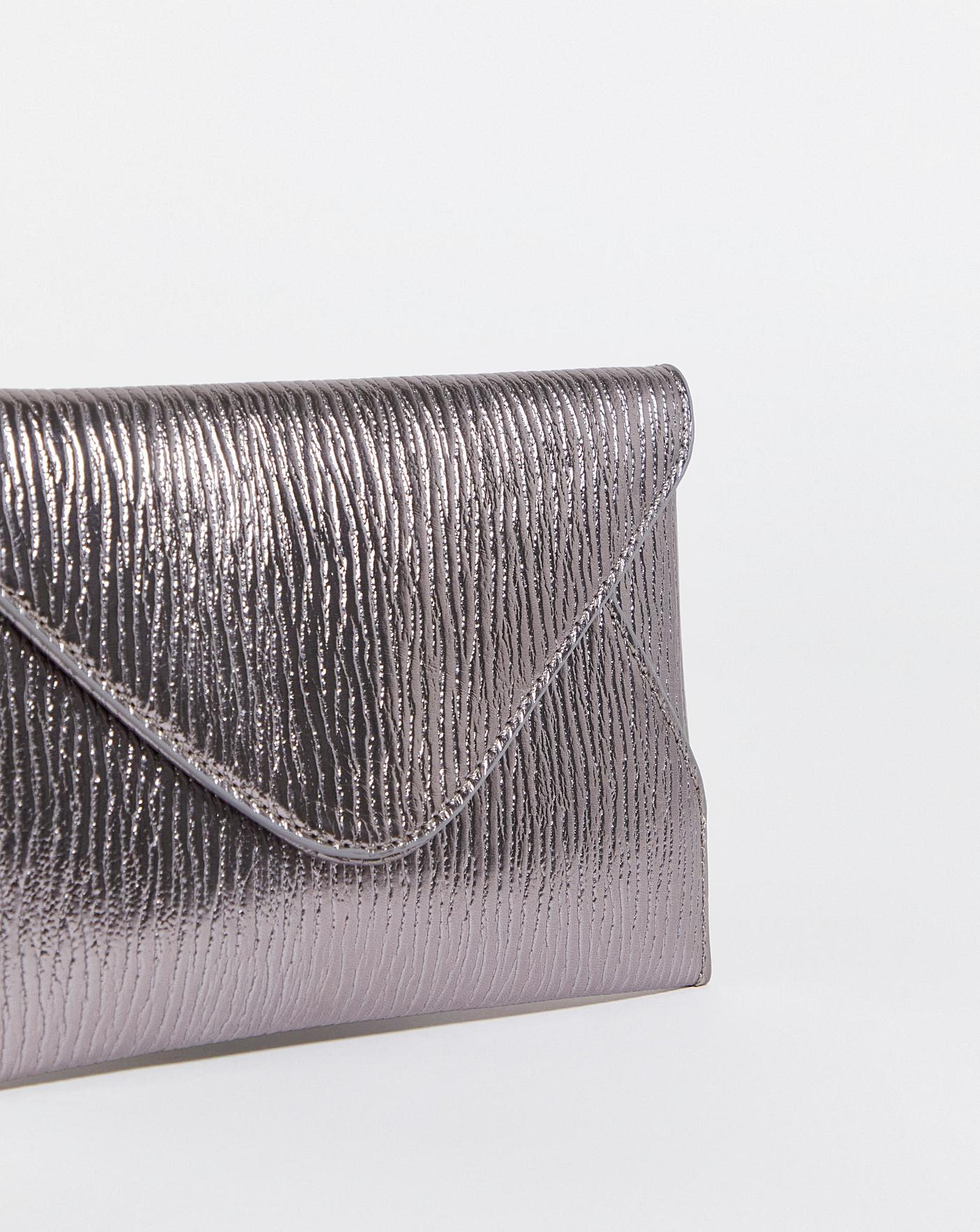 Pewter sparkle 2025 clutch bag