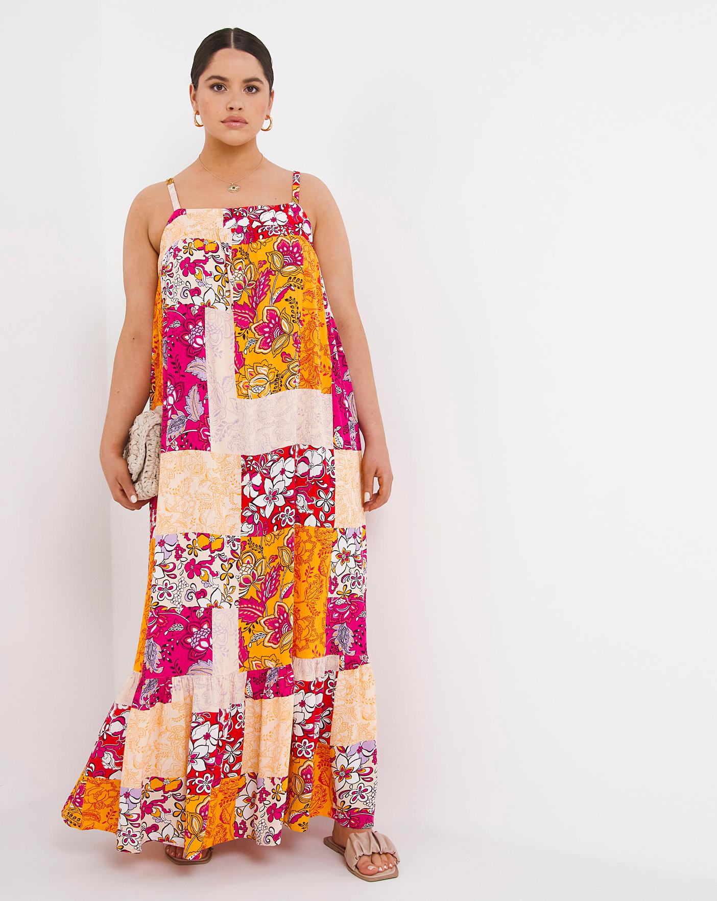 Mixed print 2025 maxi dress