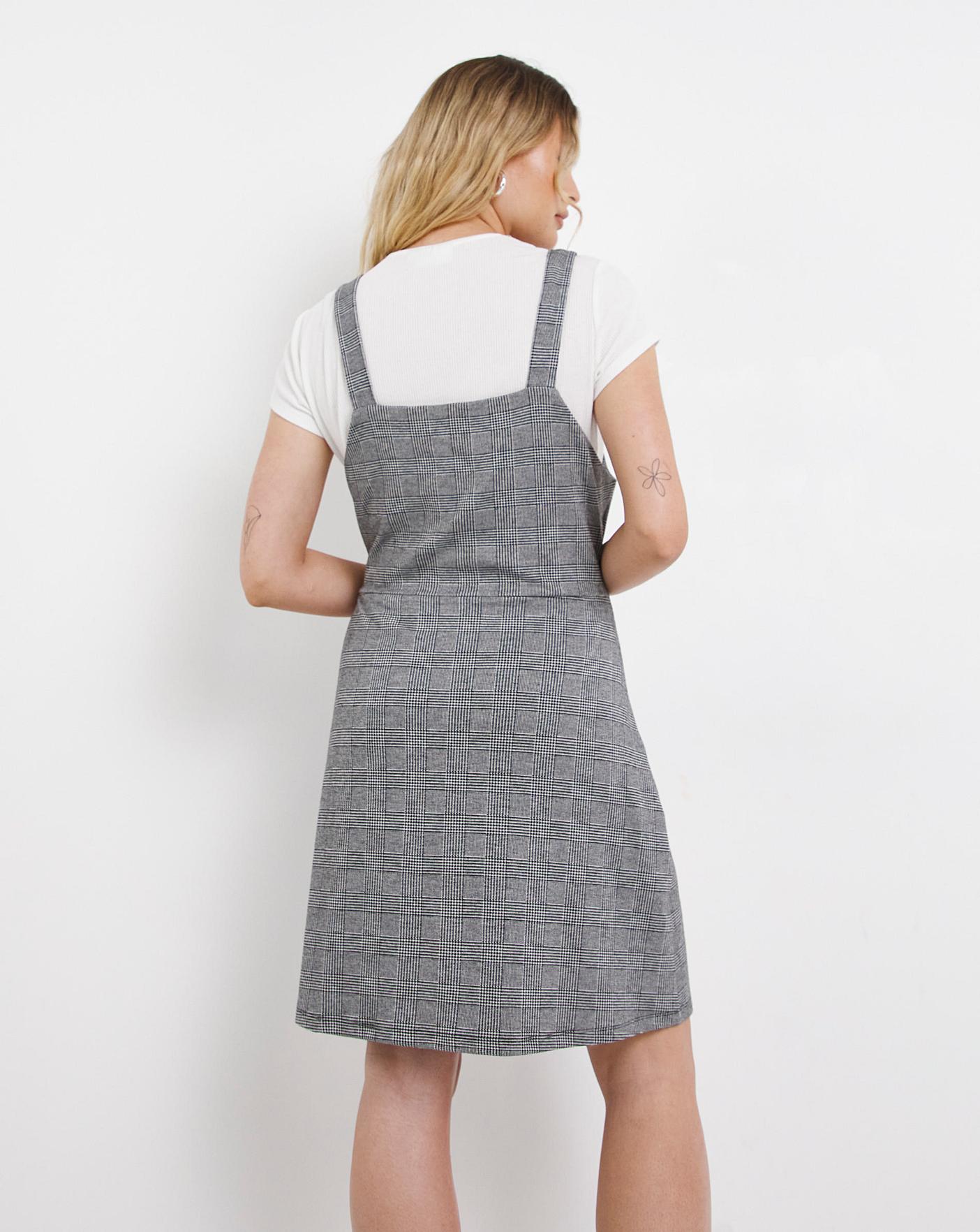 Checked pinafore outlet