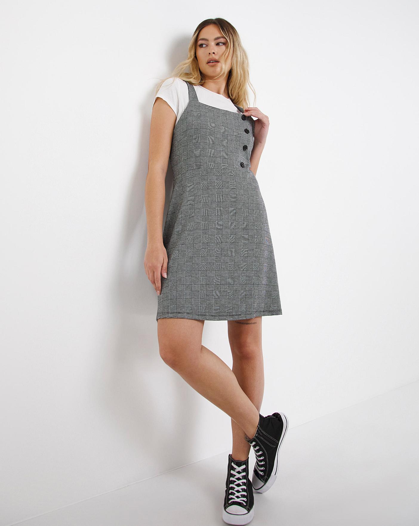 Pinafore hotsell checked dress