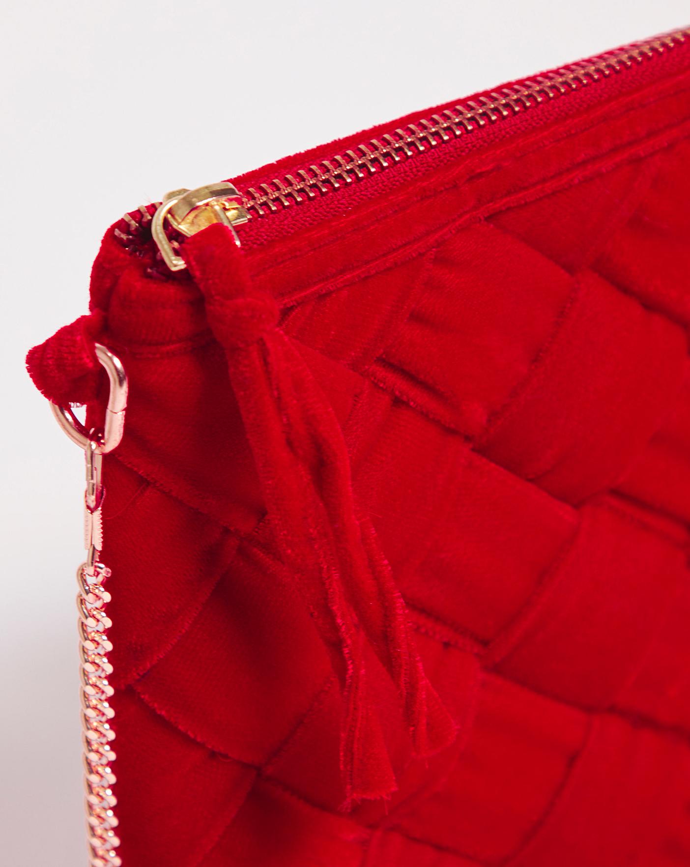 Red clutch best sale bag sale