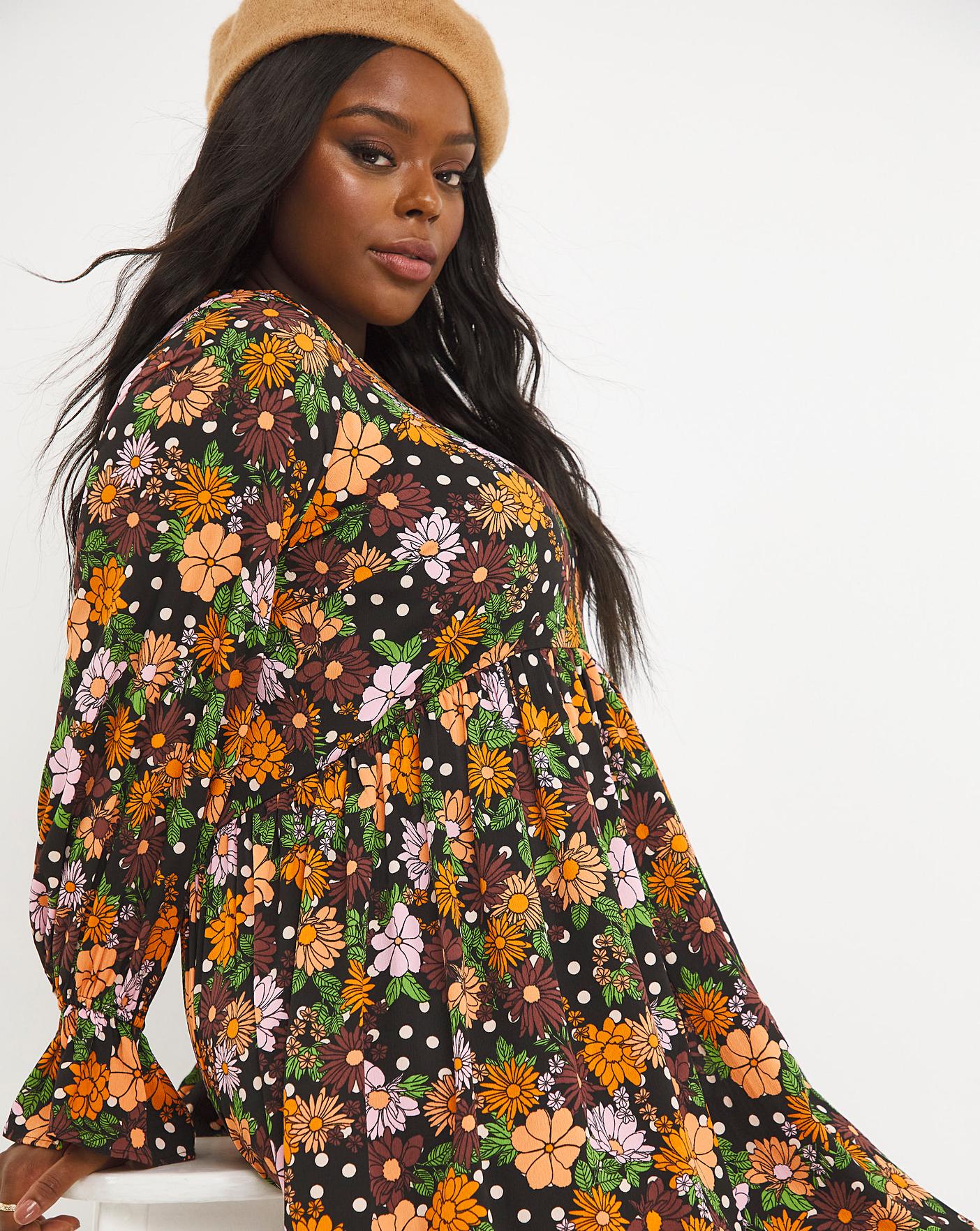 Floral shop smock dress