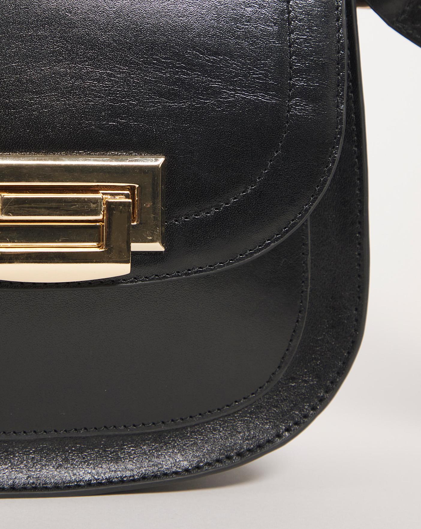 Black Classic Leather Saddle Bag | Oxendales