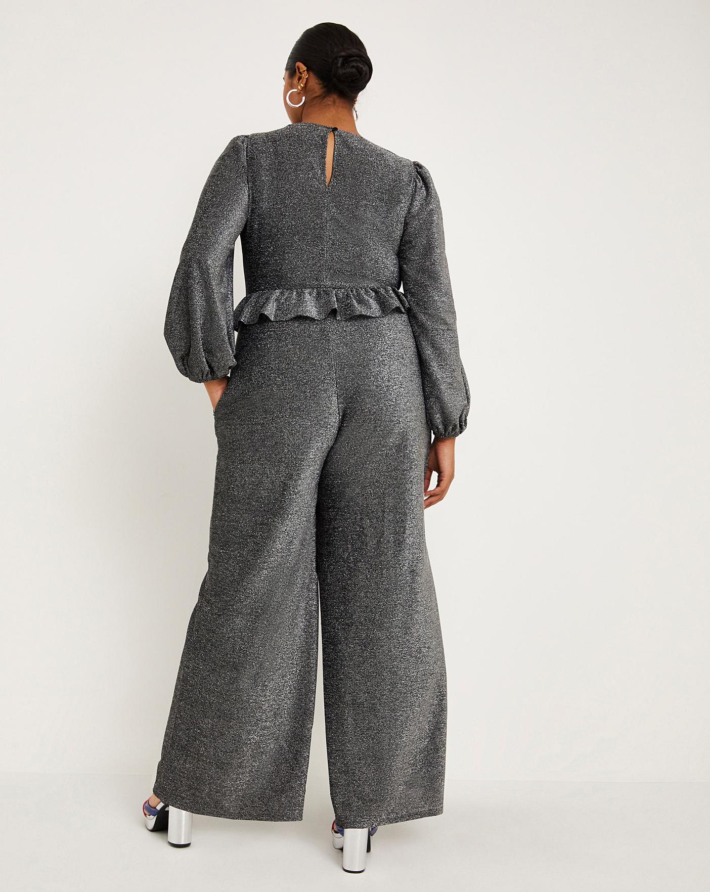 Grey best sale glitter jumpsuit