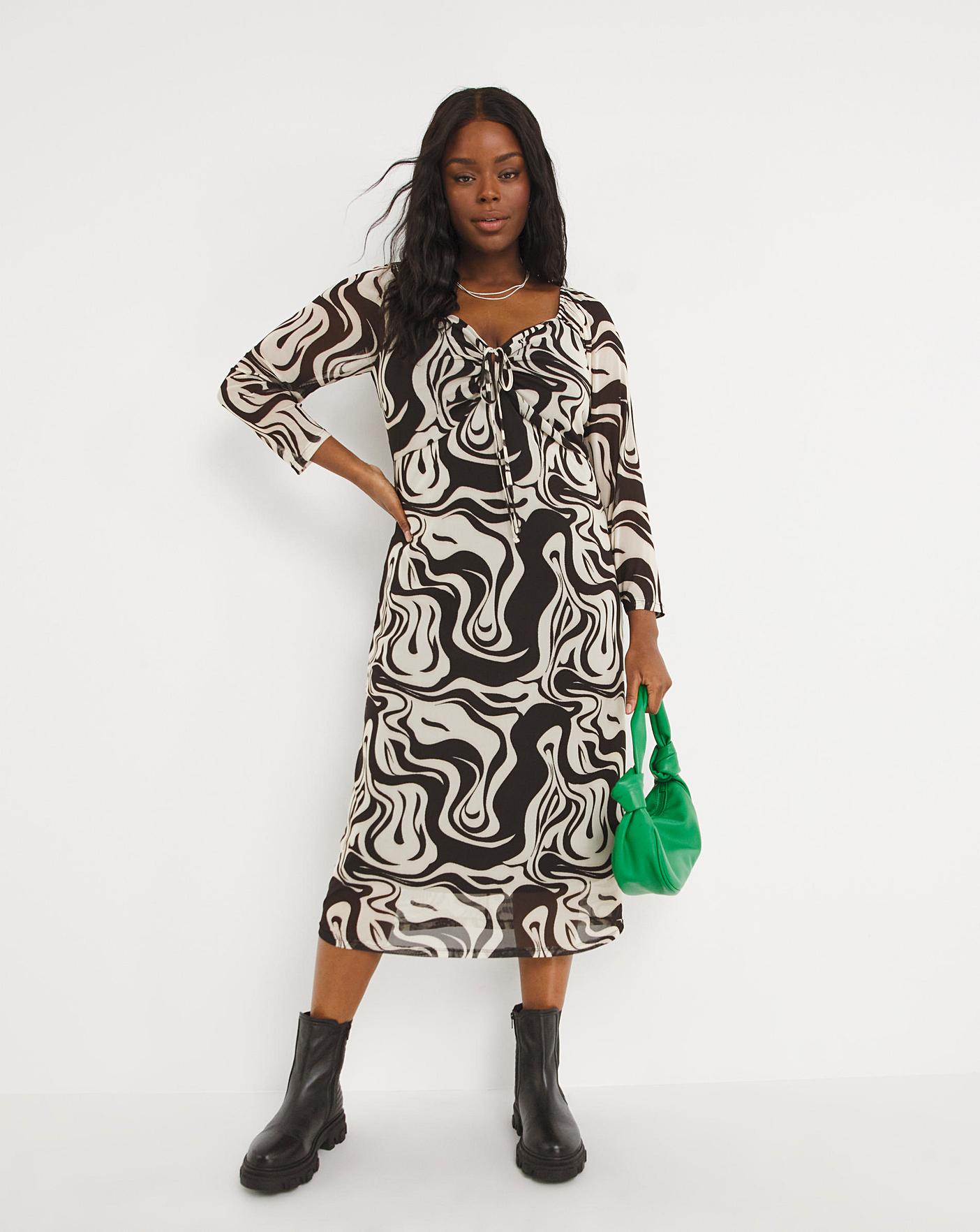 Simply be outlet animal print dress