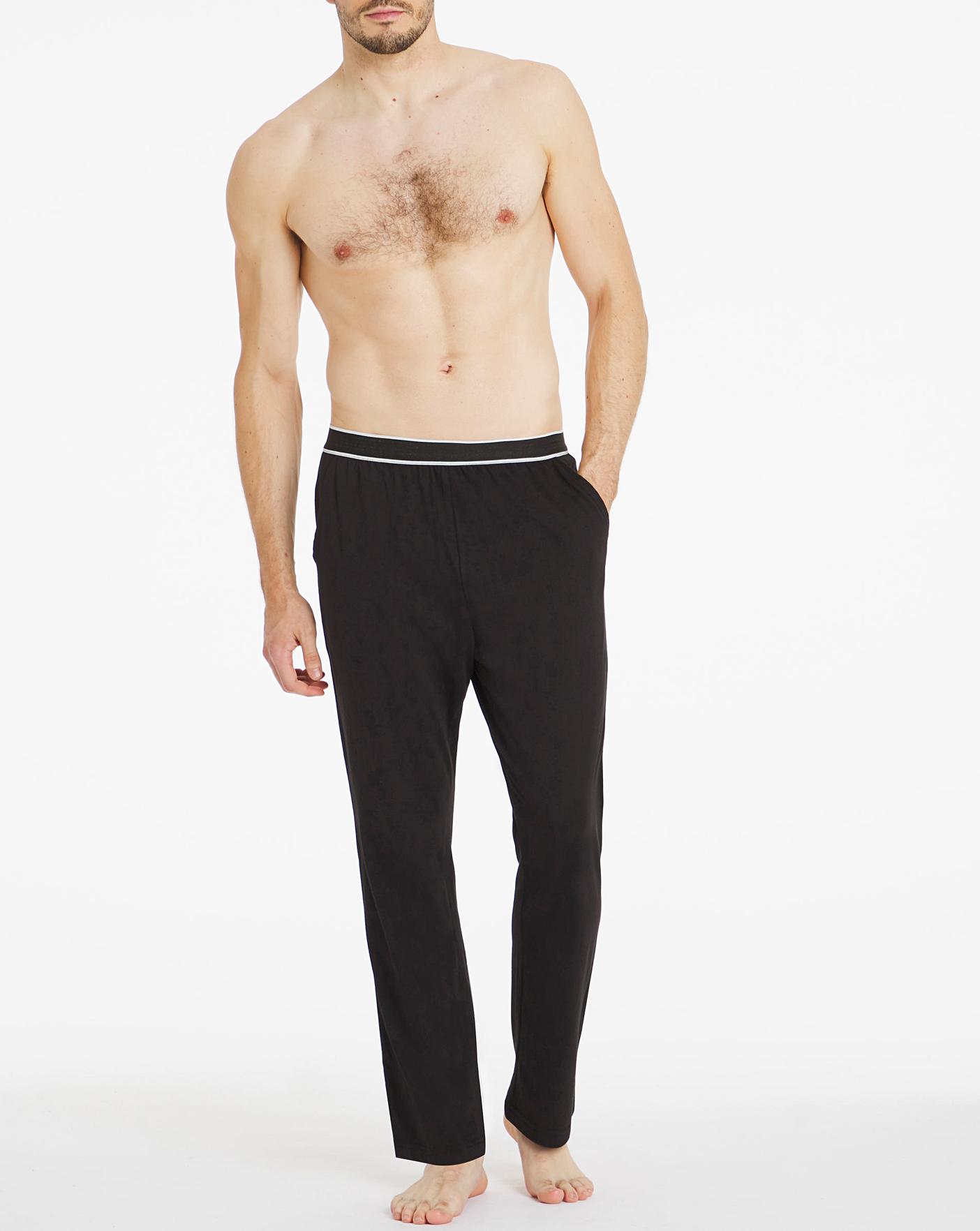 Twin Pack Elastic Waist Lounge Pants | Premier Man