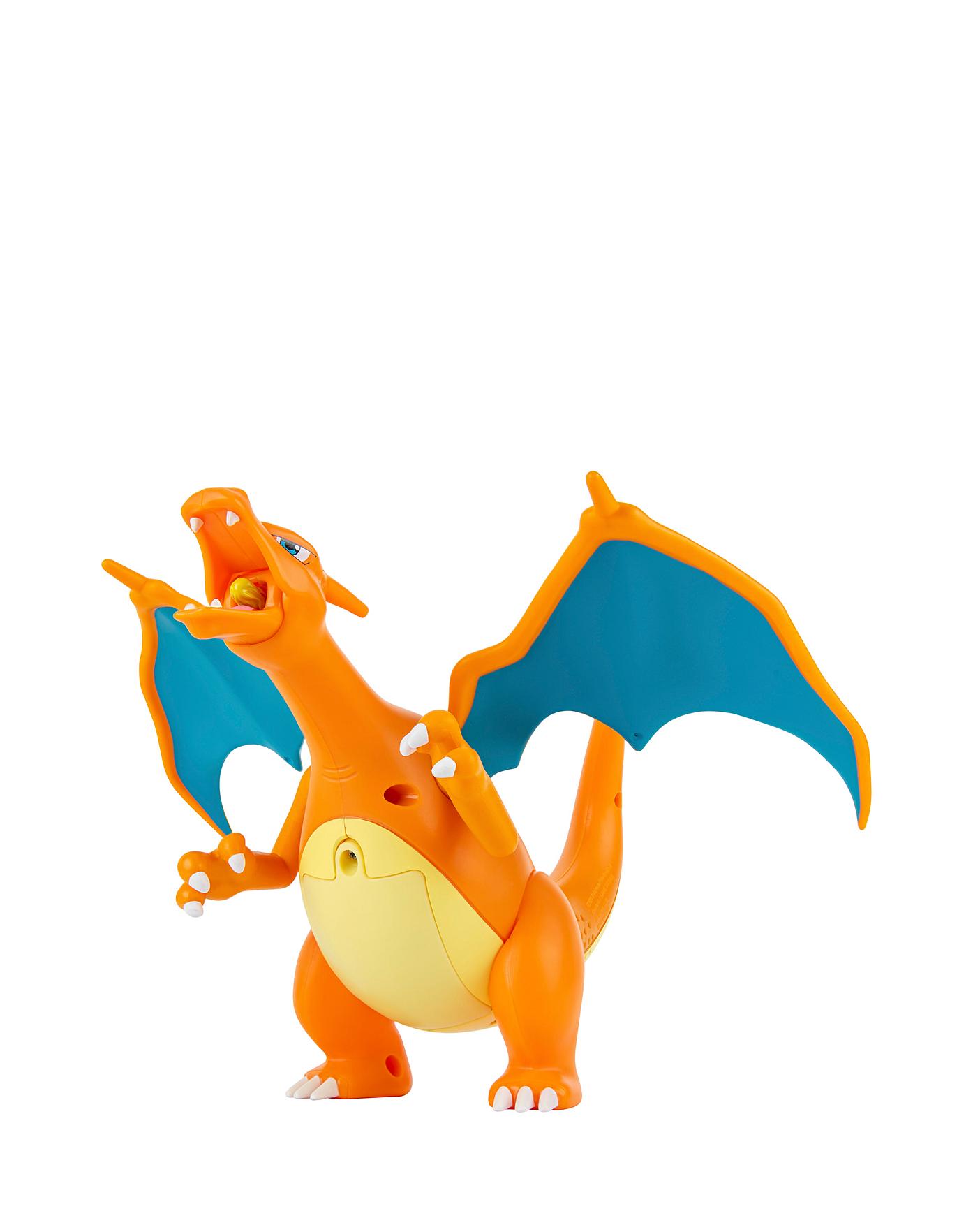 Jazwares Pokemon Charizard Deluxe Feature 2-in Action Figure with Figure  Launcher