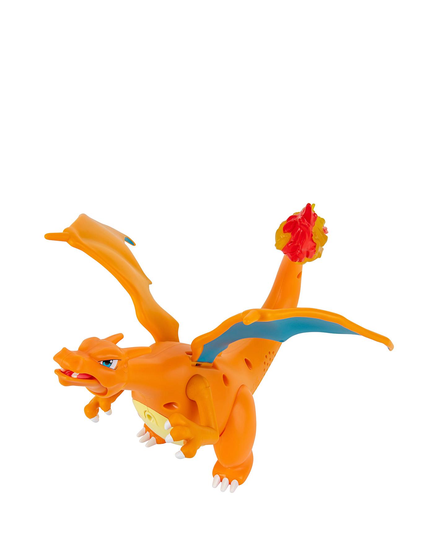 Jazwares Pokemon Charizard Deluxe Feature 2-in Action Figure with Figure  Launcher