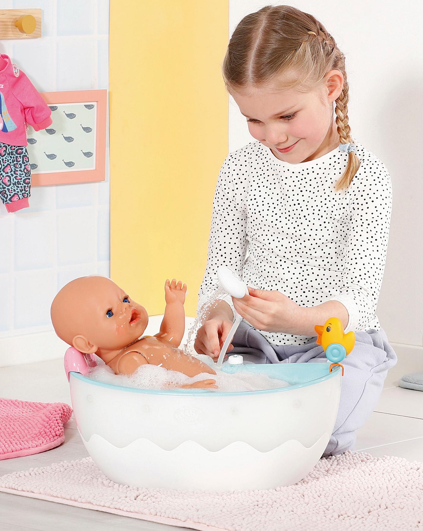 Baby born doll bath cheap and shower