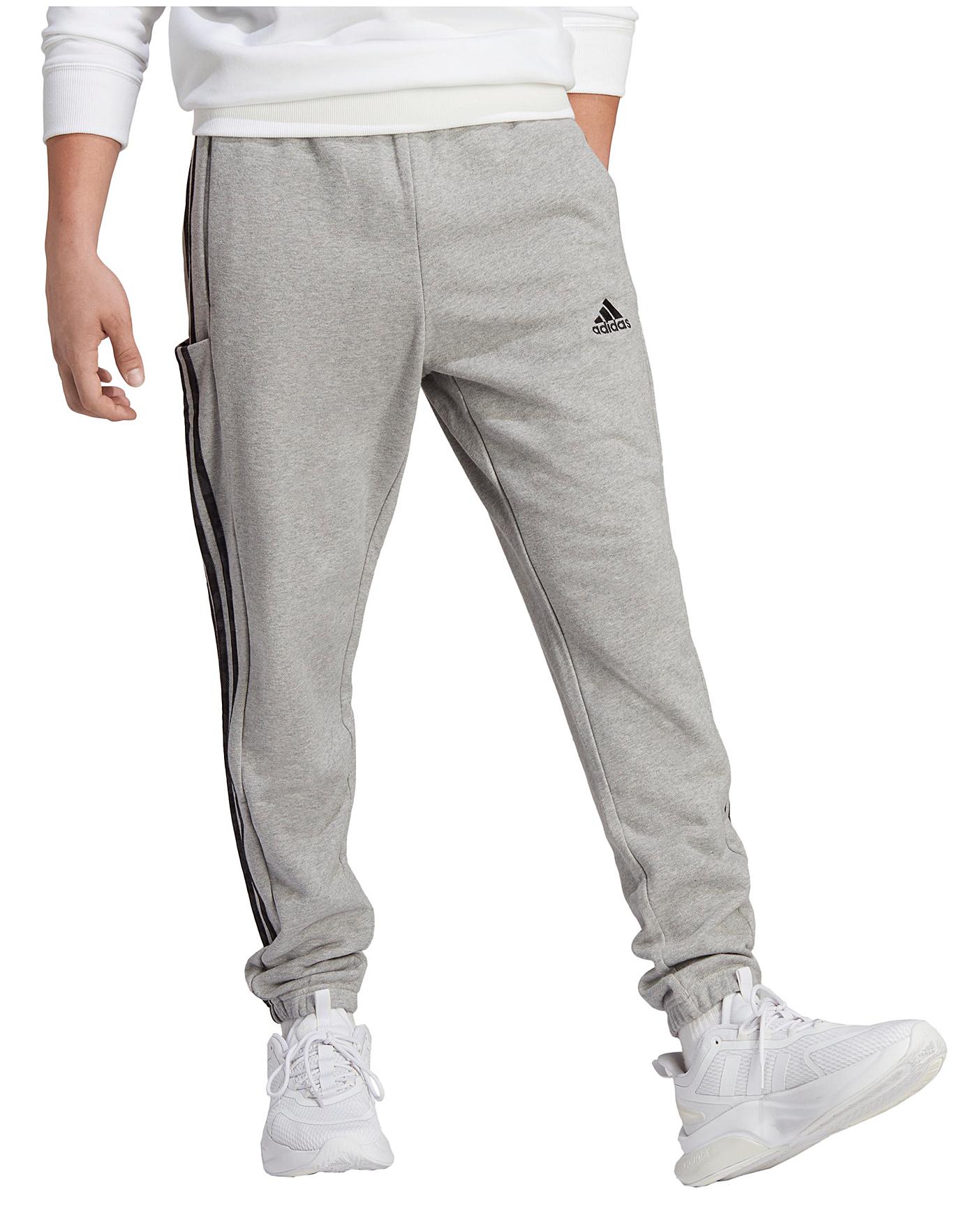 adidas 3 Stripes French Terry Pants | J D Williams