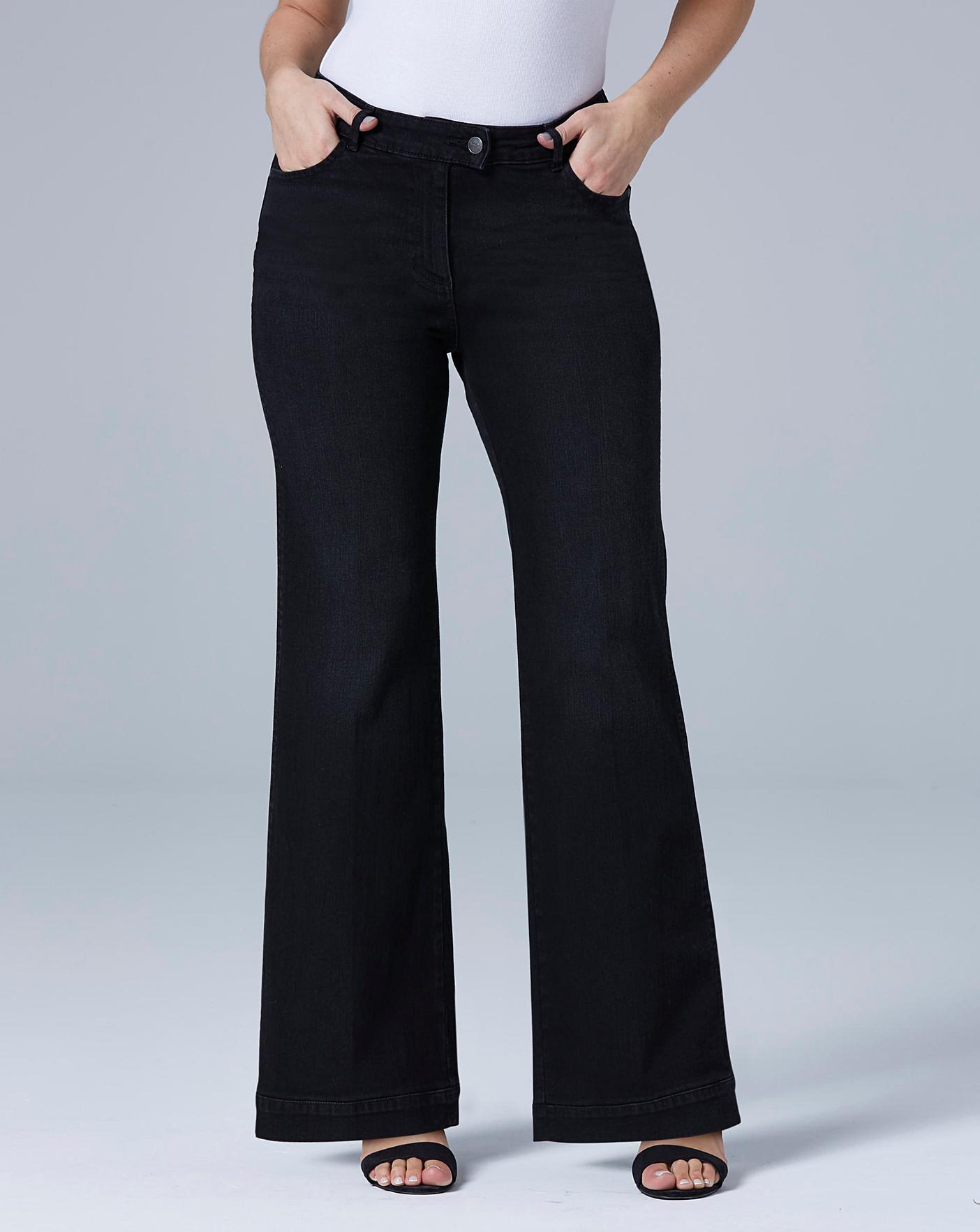 Pixie Wide Leg Jeans Long | Simply Be